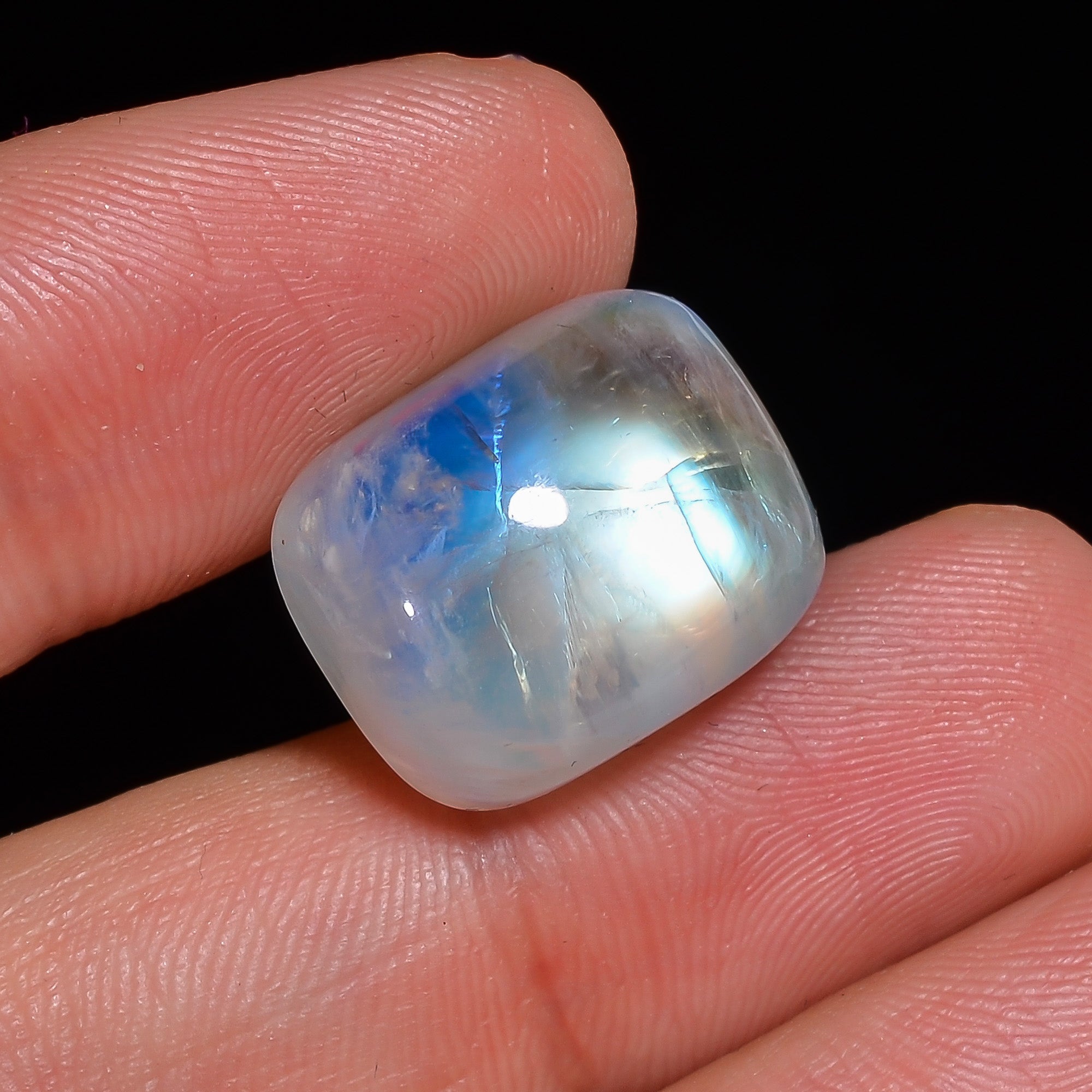 Natural Rainbow Moonstone Radiant Shape Cabochon Loose Gemstone For Making Jewelry 19 Ct. 17X13X8 mm Y-10097