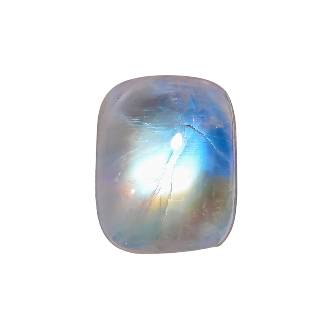 Natural Rainbow Moonstone Radiant Shape Cabochon Loose Gemstone For Making Jewelry 19 Ct. 17X13X8 mm Y-10097