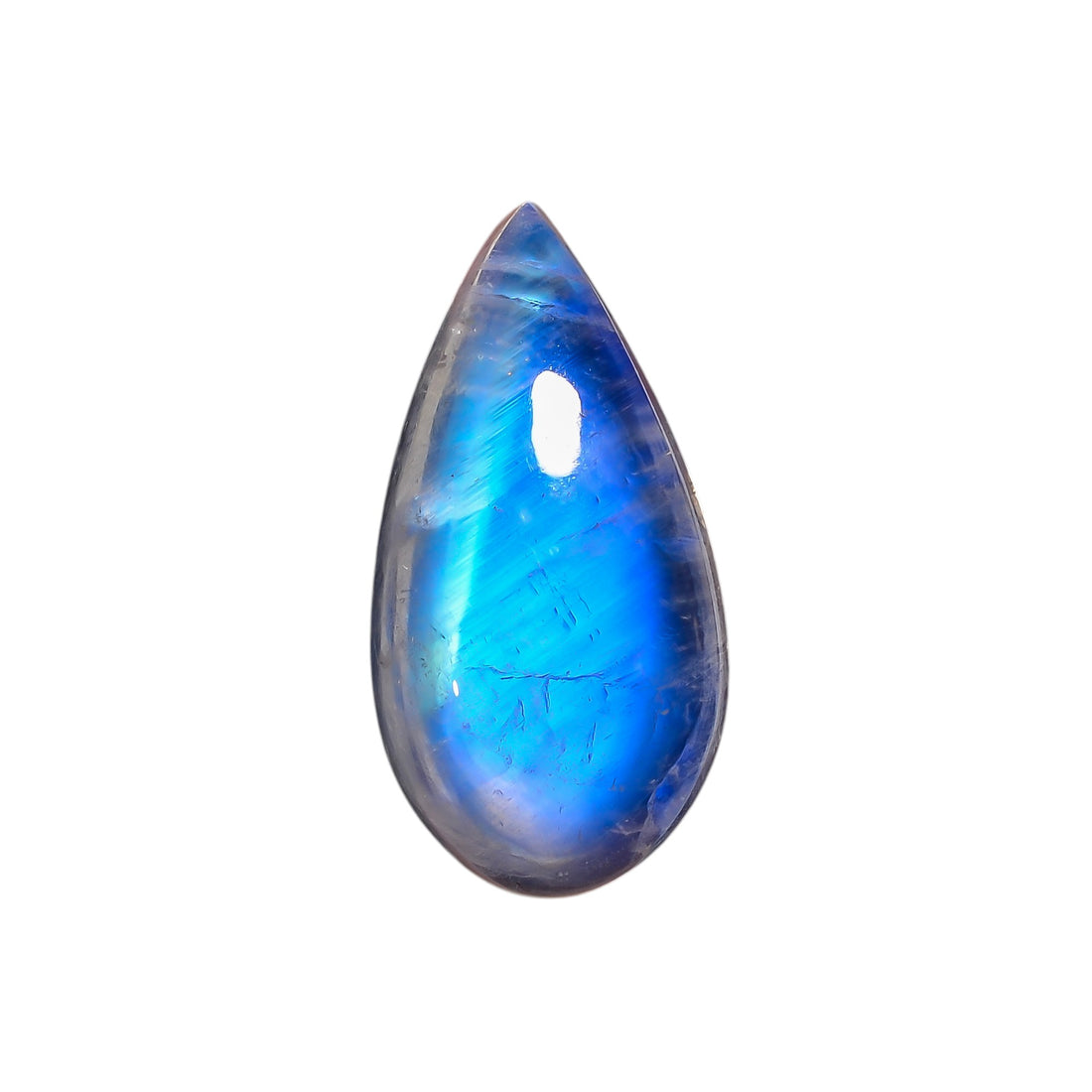 Natural Rainbow Moonstone Pear Shape Cabochon Loose Gemstone For Making Jewelry 18.5 Ct. 24X12X7 mm Y-10098