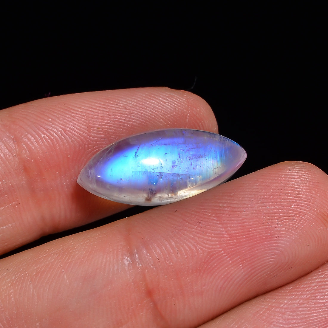 Natural Rainbow Moonstone Marquise Shape Cabochon Loose Gemstone For Making Jewelry 10 Ct. 20X8X6 mm Y-10101