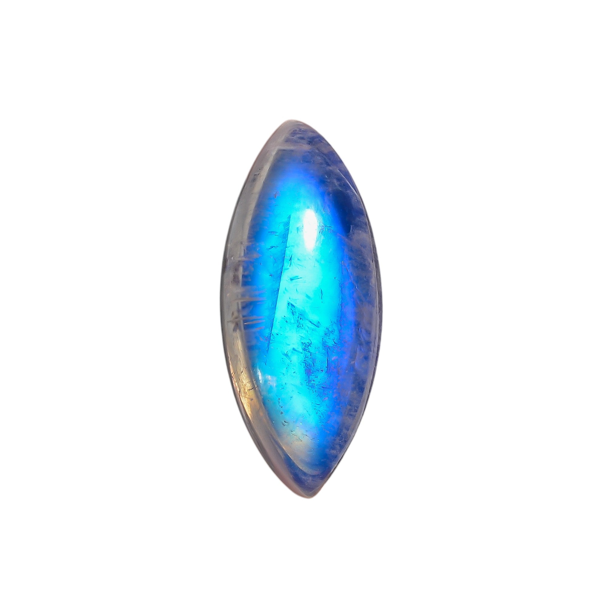 Natural Rainbow Moonstone Marquise Shape Cabochon Loose Gemstone For Making Jewelry 10 Ct. 20X8X6 mm Y-10101