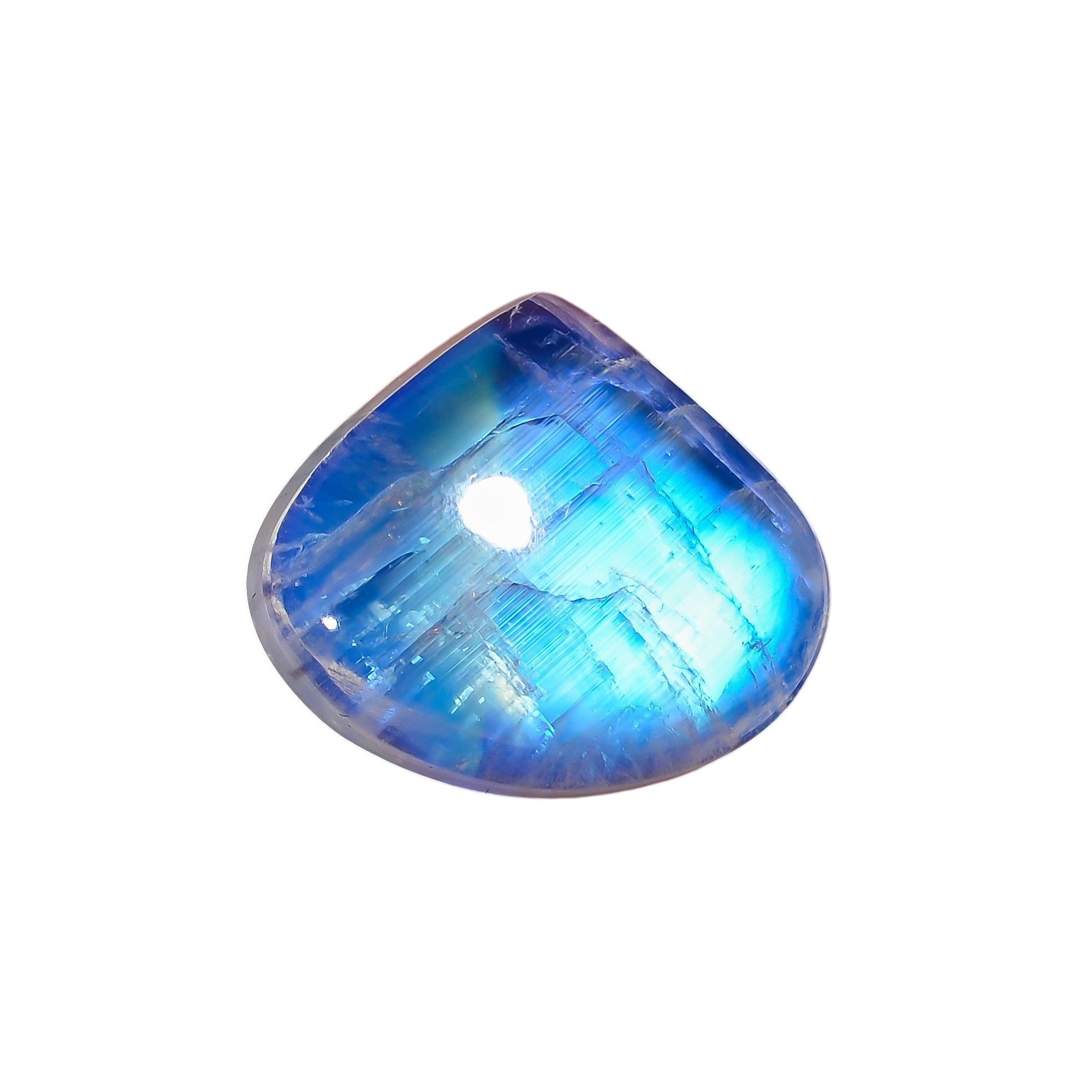 Natural Rainbow Moonstone Heart Shape Cabochon Loose Gemstone For Making Jewelry 20.5 Ct. 18X20X7 mm Y-10116