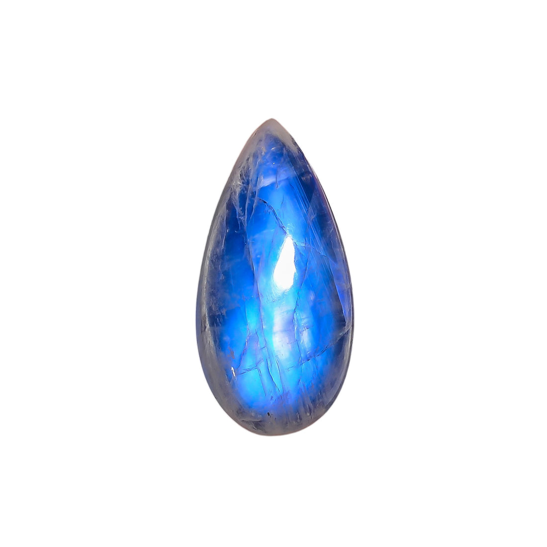 Natural Rainbow Moonstone Pear Shape Cabochon Loose Gemstone For Making Jewelry 13.5 Ct. 24X11X6 mm Y-10117