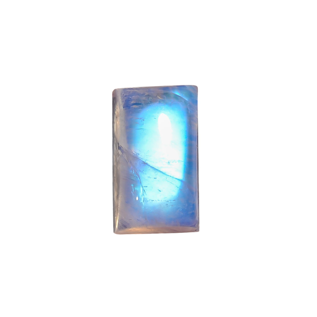 Natural Rainbow Moonstone Radiant Shape Cabochon Loose Gemstone For Making Jewelry 9.5 Ct. 13X8X7 mm Y-10119