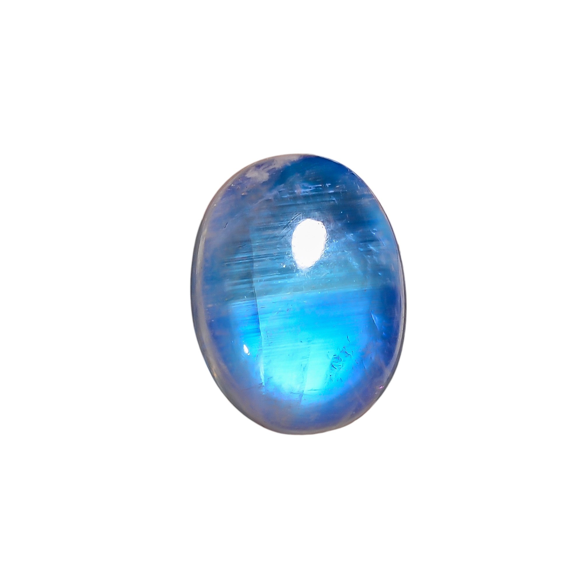 Natural Rainbow Moonstone Oval Shape Cabochon Loose Gemstone For Making Jewelry 17 Ct. 18X14X7 mm Y-10121