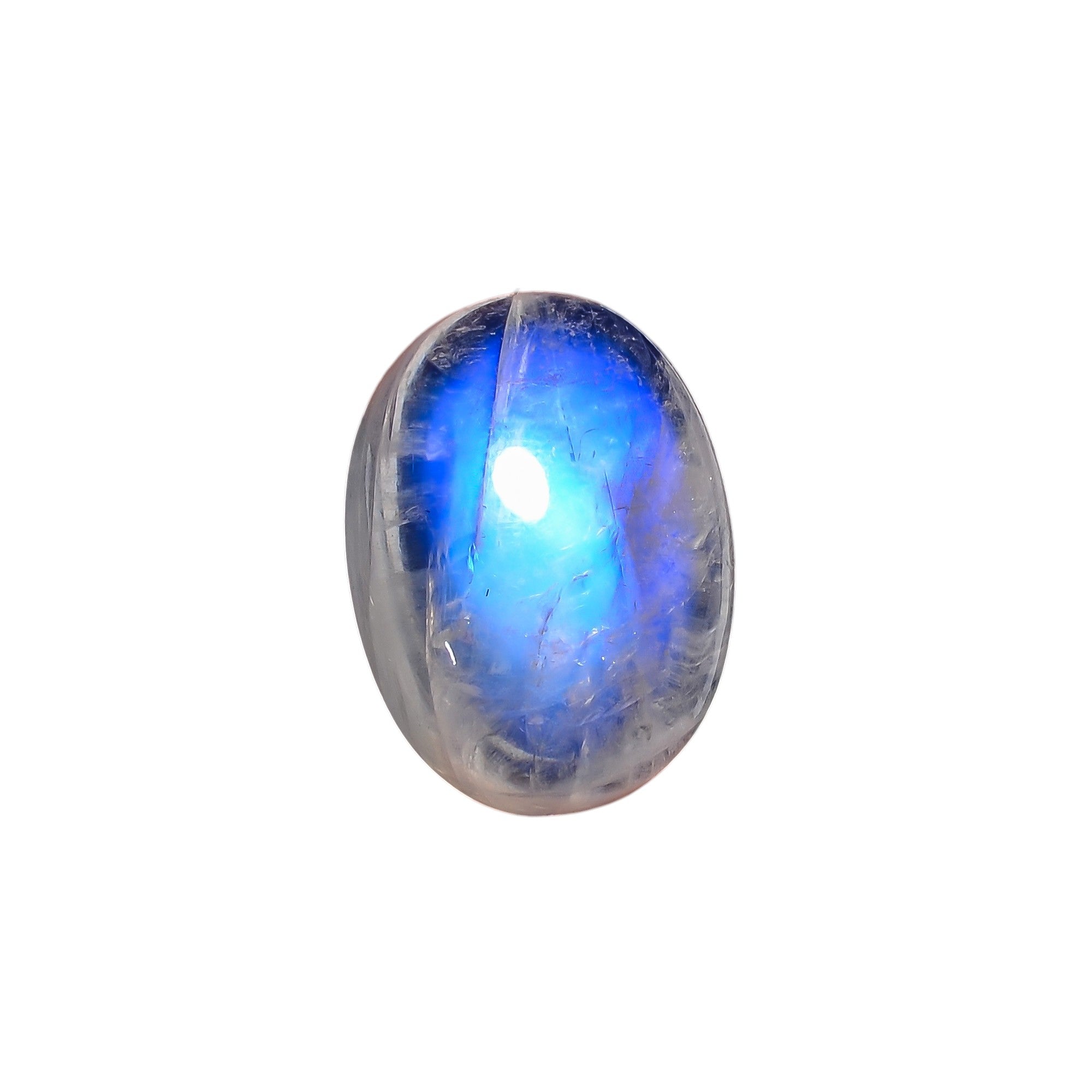 Natural Rainbow Moonstone Oval Shape Cabochon Loose Gemstone For Making Jewelry 16 Ct. 17X12X8 mm Y-10123