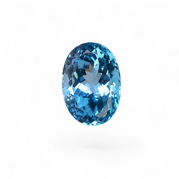 100% Natural Swiss Blue Topaz Oval Shape Cut Stone Loose Gemstone For Making Jewelry 29 Ct. 20X14X12 mm Y-10126