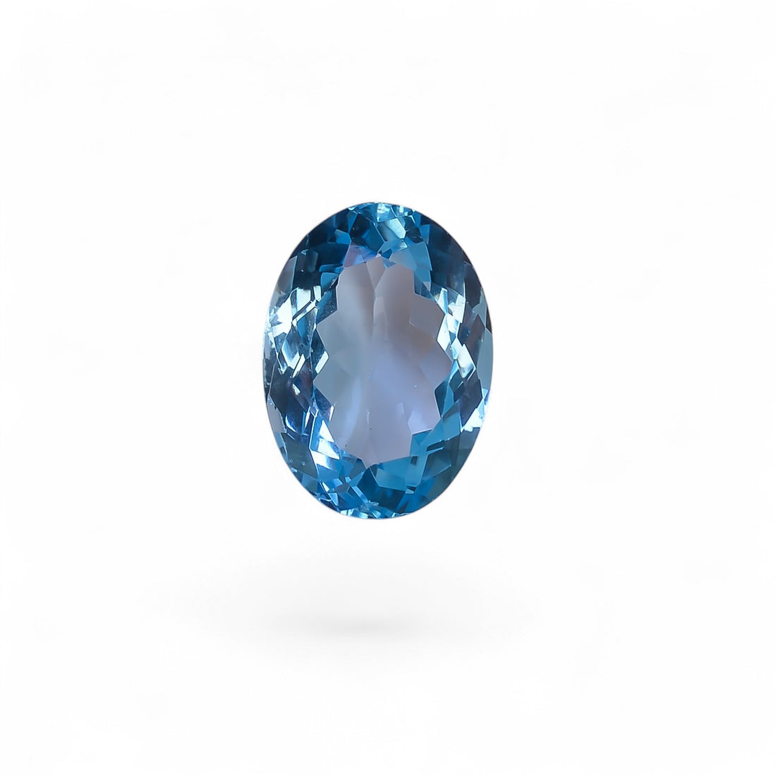 100% Natural Swiss Blue Topaz Oval Shape Cut Stone Loose Gemstone For Making Jewelry 14.5 Ct. 16X12X8 mm Y-10129