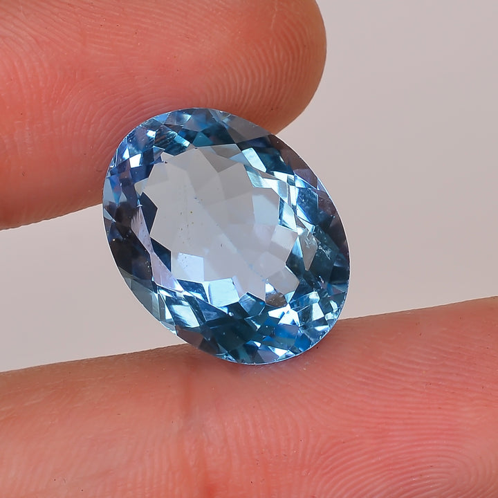 100% Natural Swiss Blue Topaz Oval Shape Cut Stone Loose Gemstone For Making Jewelry 14 Ct. 17X13X7 mm Y-10131