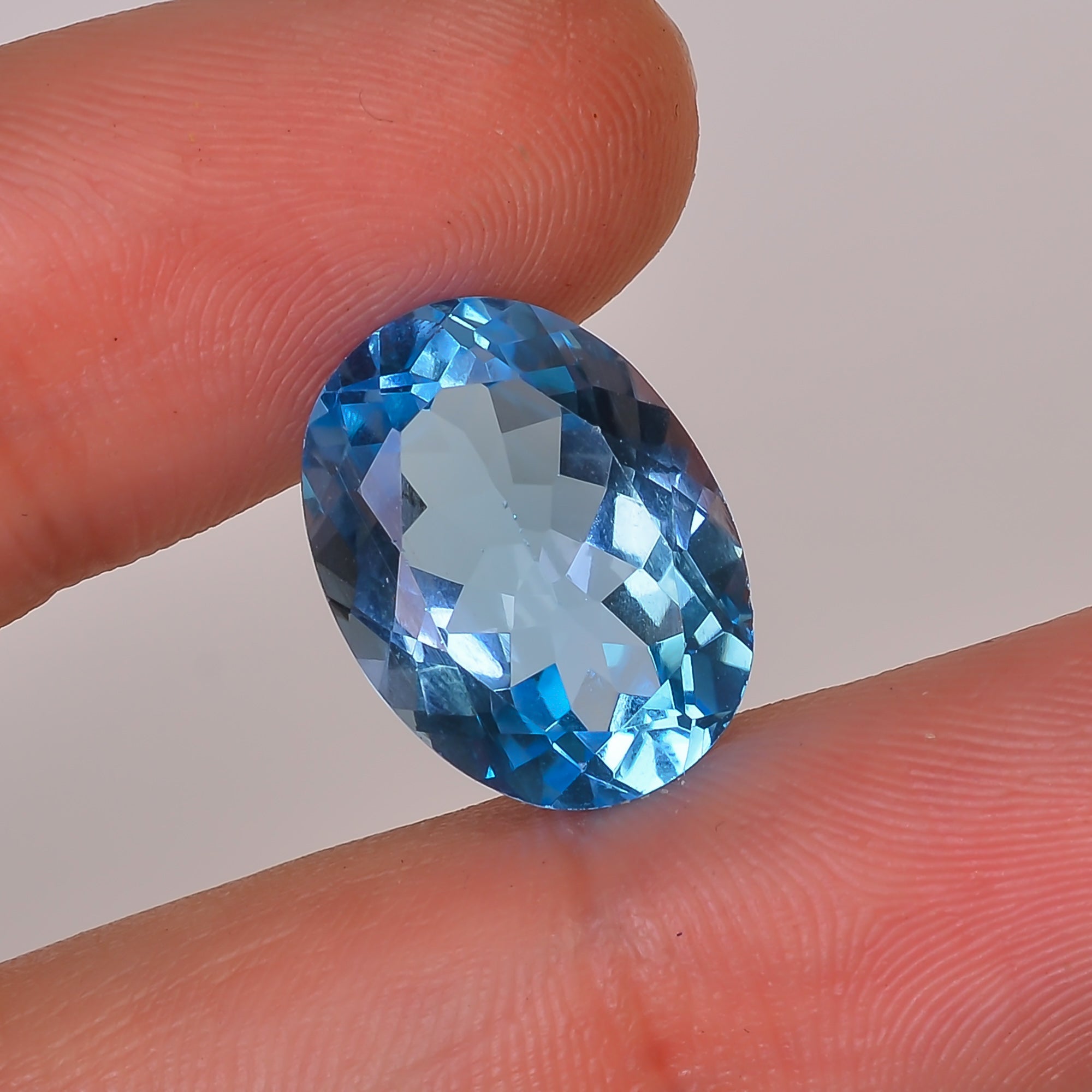 100% Natural Swiss Blue Topaz Oval Shape Cut Stone Loose Gemstone For Making Jewelry 11 Ct. 16X12X7 mm Y-10135