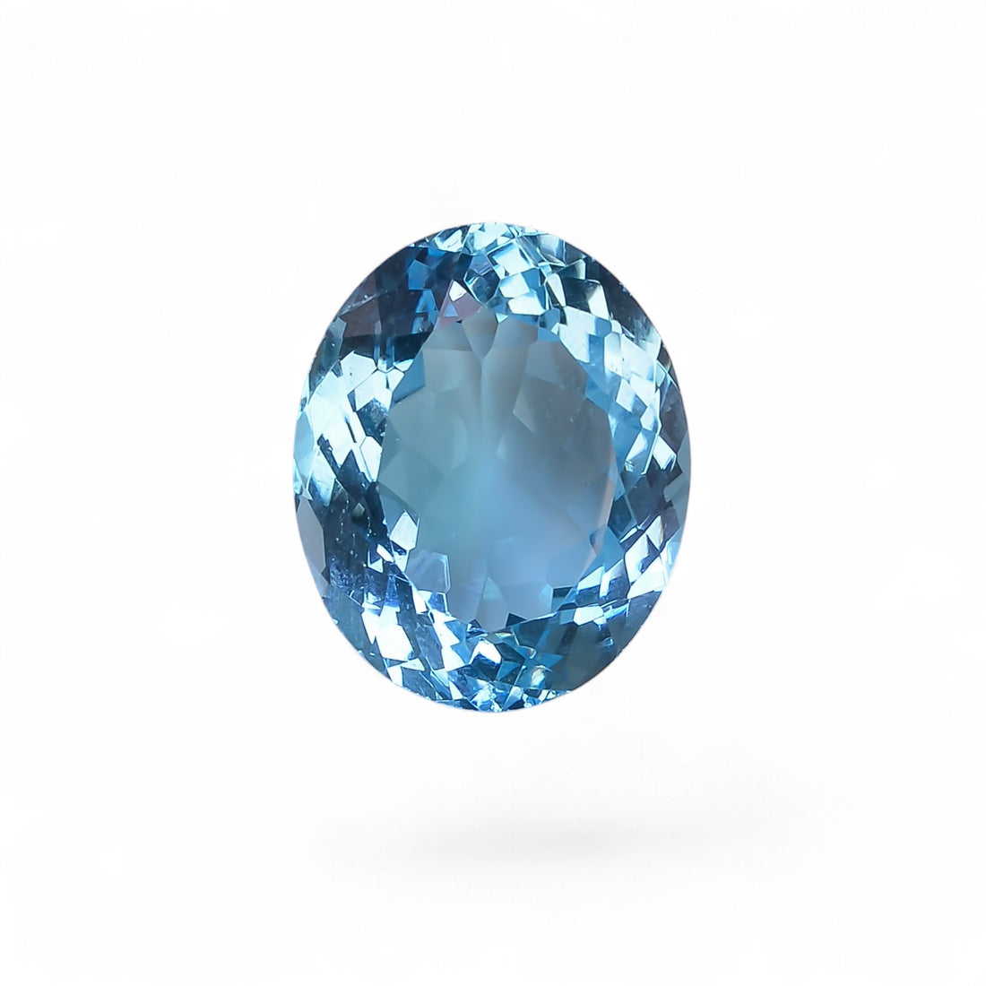100% Natural Swiss Blue Topaz Oval Shape Cut Stone Loose Gemstone For Making Jewelry 16.5 Ct. 17X14X8 mm Y-10136