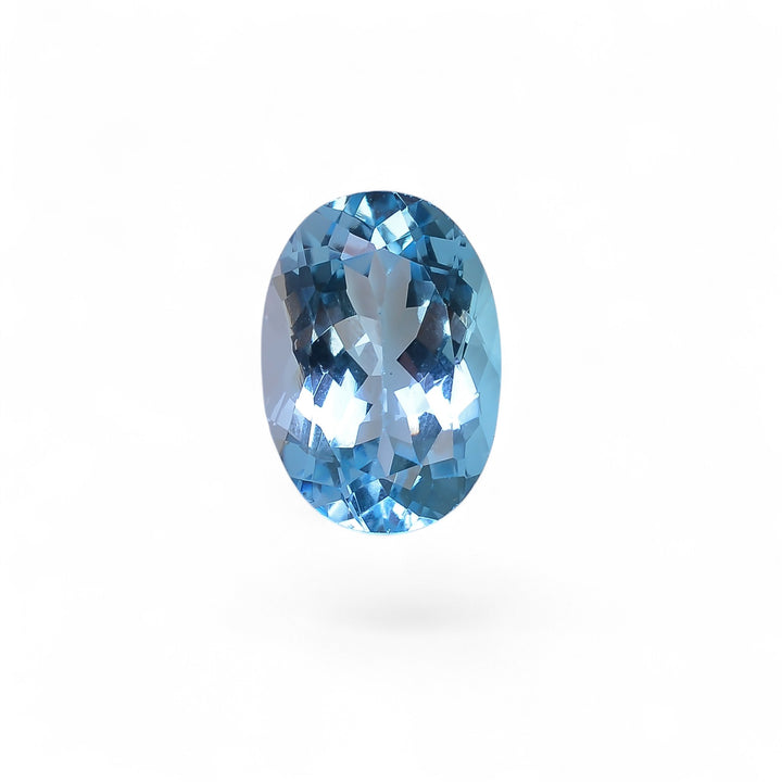 100% Natural Swiss Blue Topaz Oval Shape Cut Stone Loose Gemstone For Making Jewelry 14.5 Ct. 18X12X8 mm Y-10137