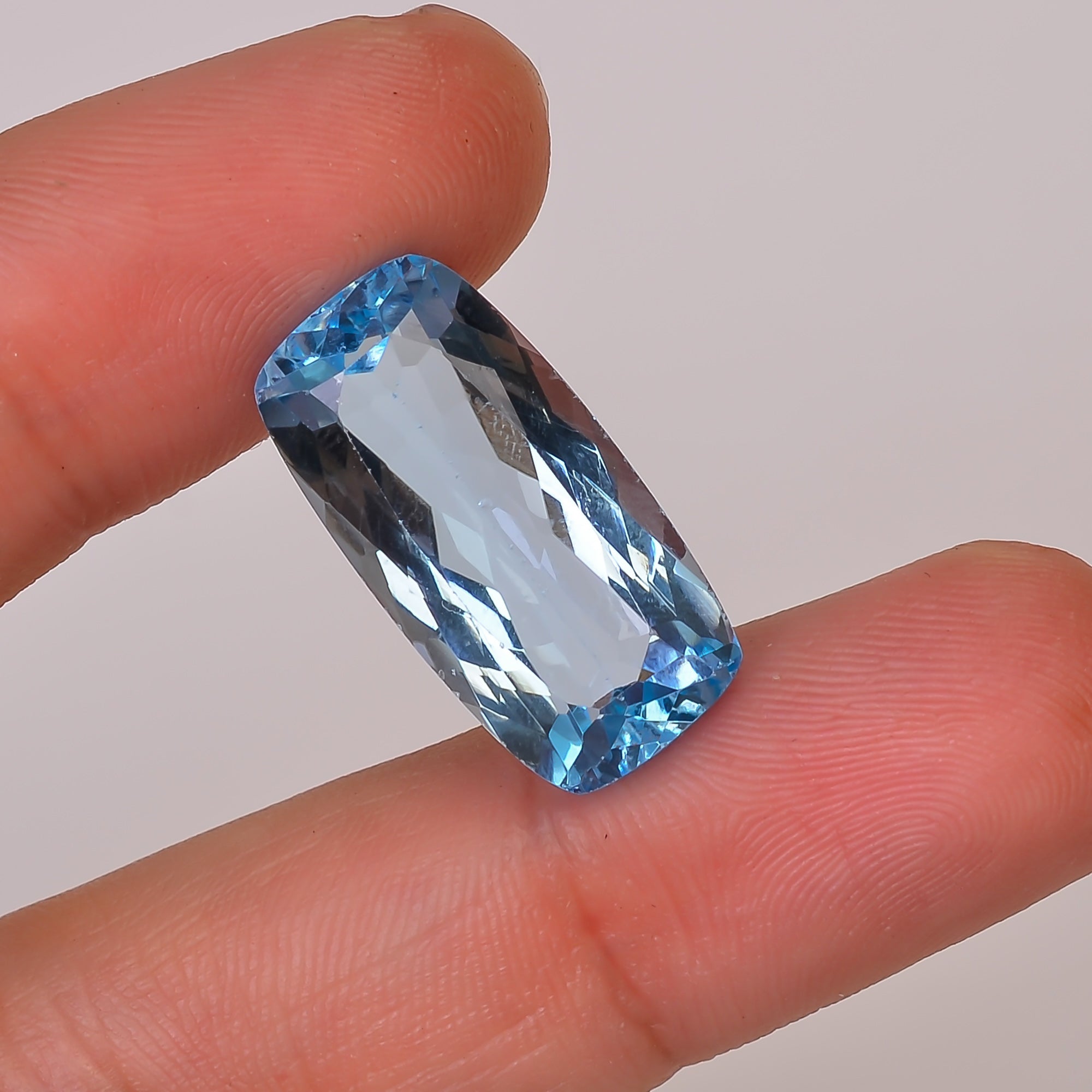 100% Natural Swiss Blue Topaz Radiant Shape Cut Stone Loose Gemstone For Making Jewelry 18 Ct. 21X11X7 mm Y-10139