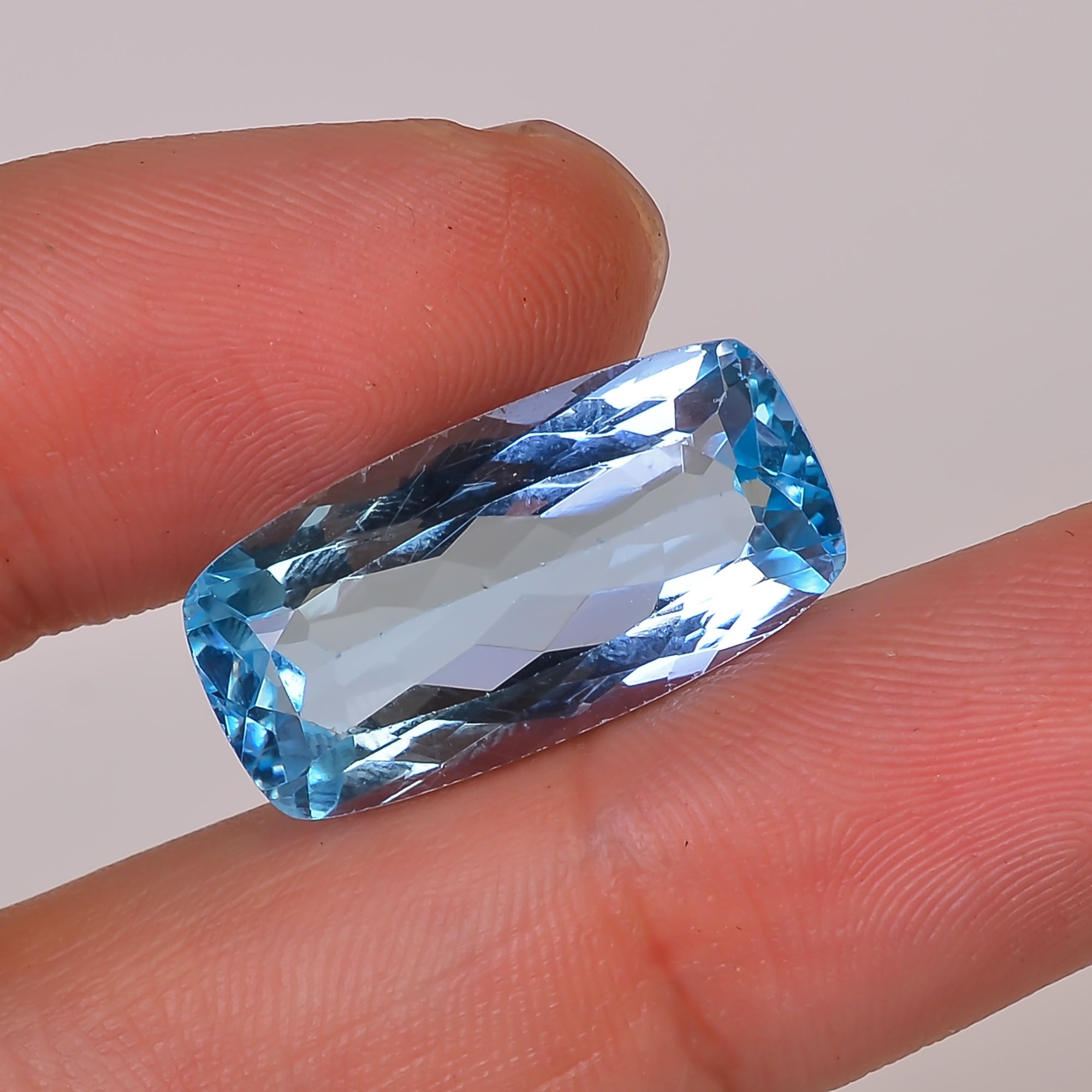 100% Natural Swiss Blue Topaz Radiant Shape Cut Stone Loose Gemstone For Making Jewelry 18 Ct. 21X11X7 mm Y-10139