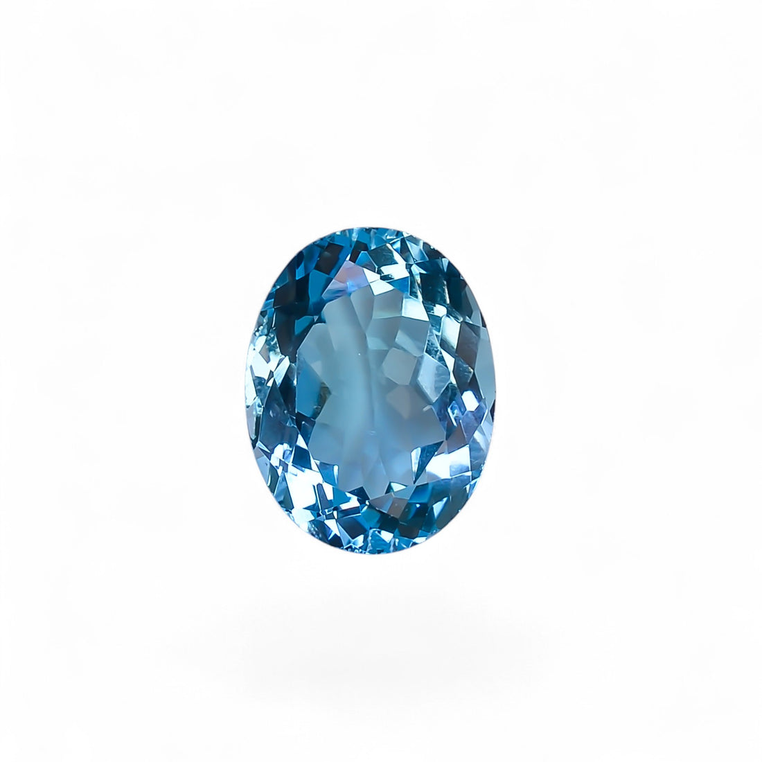 Natural Swiss Blue Topaz Oval Shape Cut Stone Loose Gemstone For Making Jewelry 12.5 Ct. 15X12X8 mm Y-10148