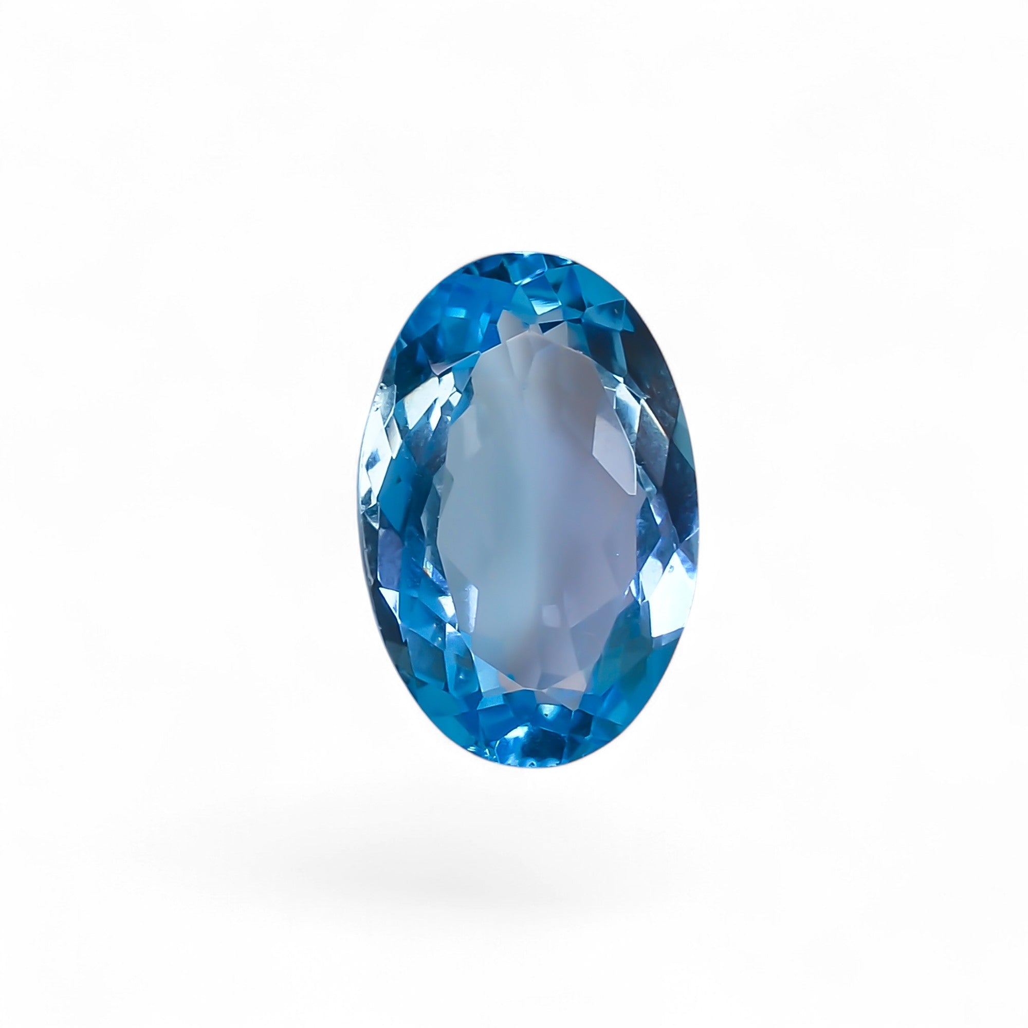 Natural Swiss Blue Topaz Oval Shape Cut Stone Loose Gemstone For Making Jewelry 14.5 Ct. 18X12X7 mm Y-10149