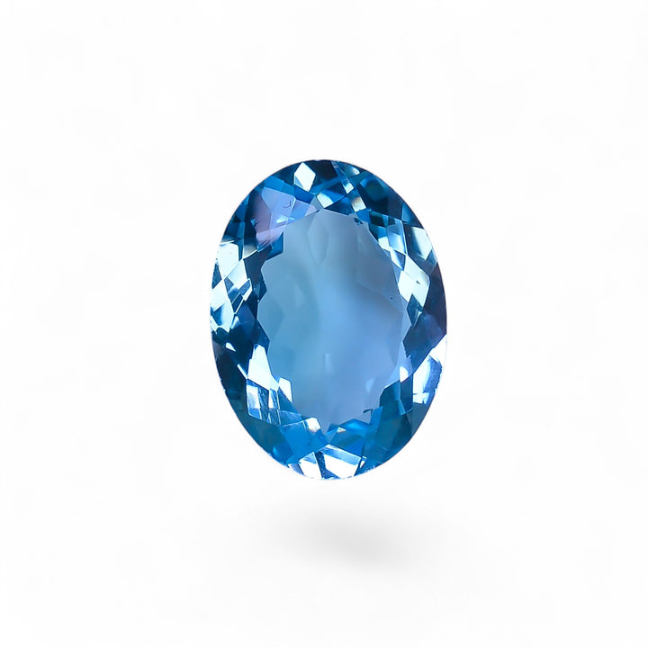 Natural Swiss Blue Topaz Oval Shape Cut Stone Loose Gemstone For Making Jewelry 17 Ct. 18X14X7 mm Y-10152