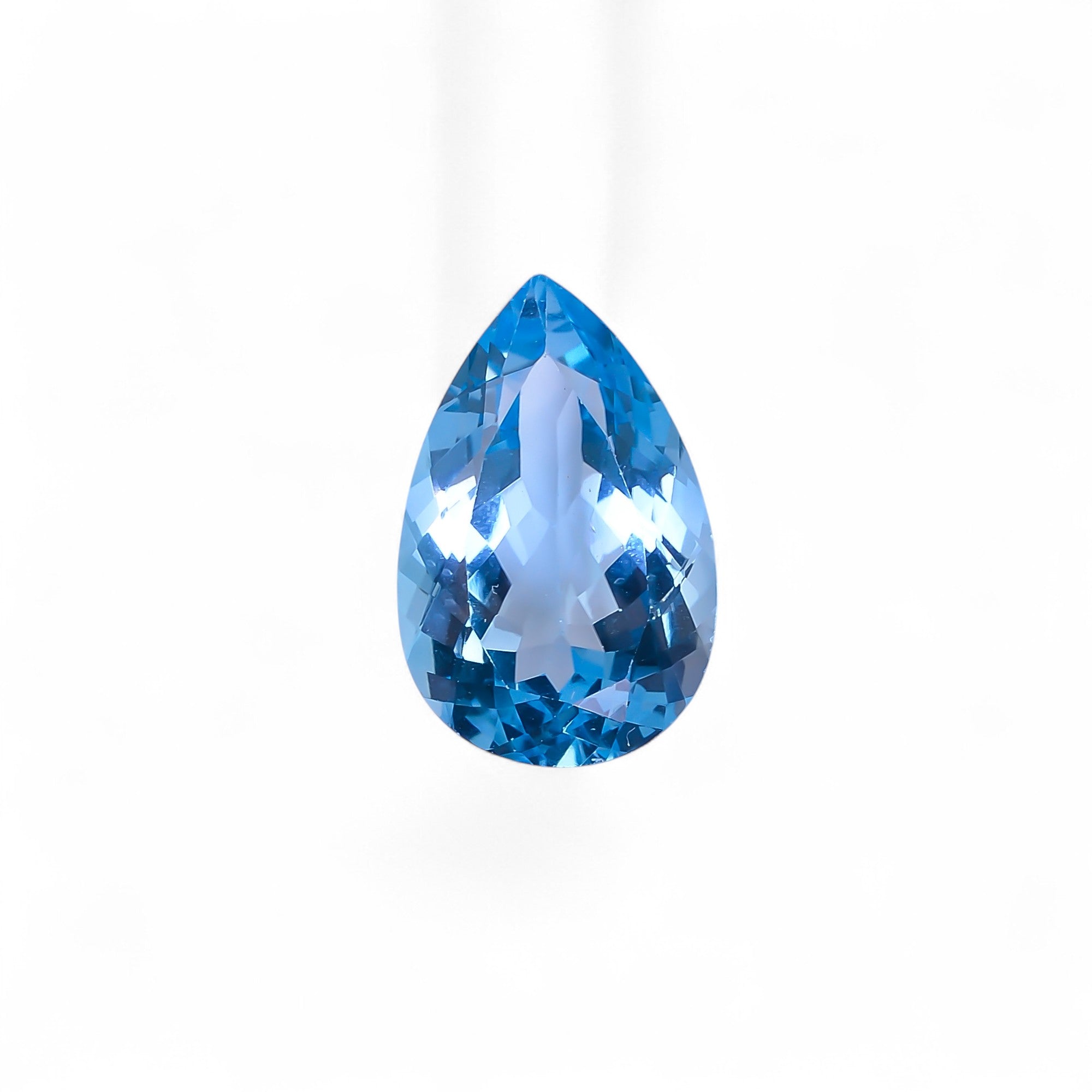 Natural Swiss Blue Topaz Pear Shape Cut Stone Loose Gemstone For Making Jewelry 15.5 Ct. 19X13X8 mm Y-10153