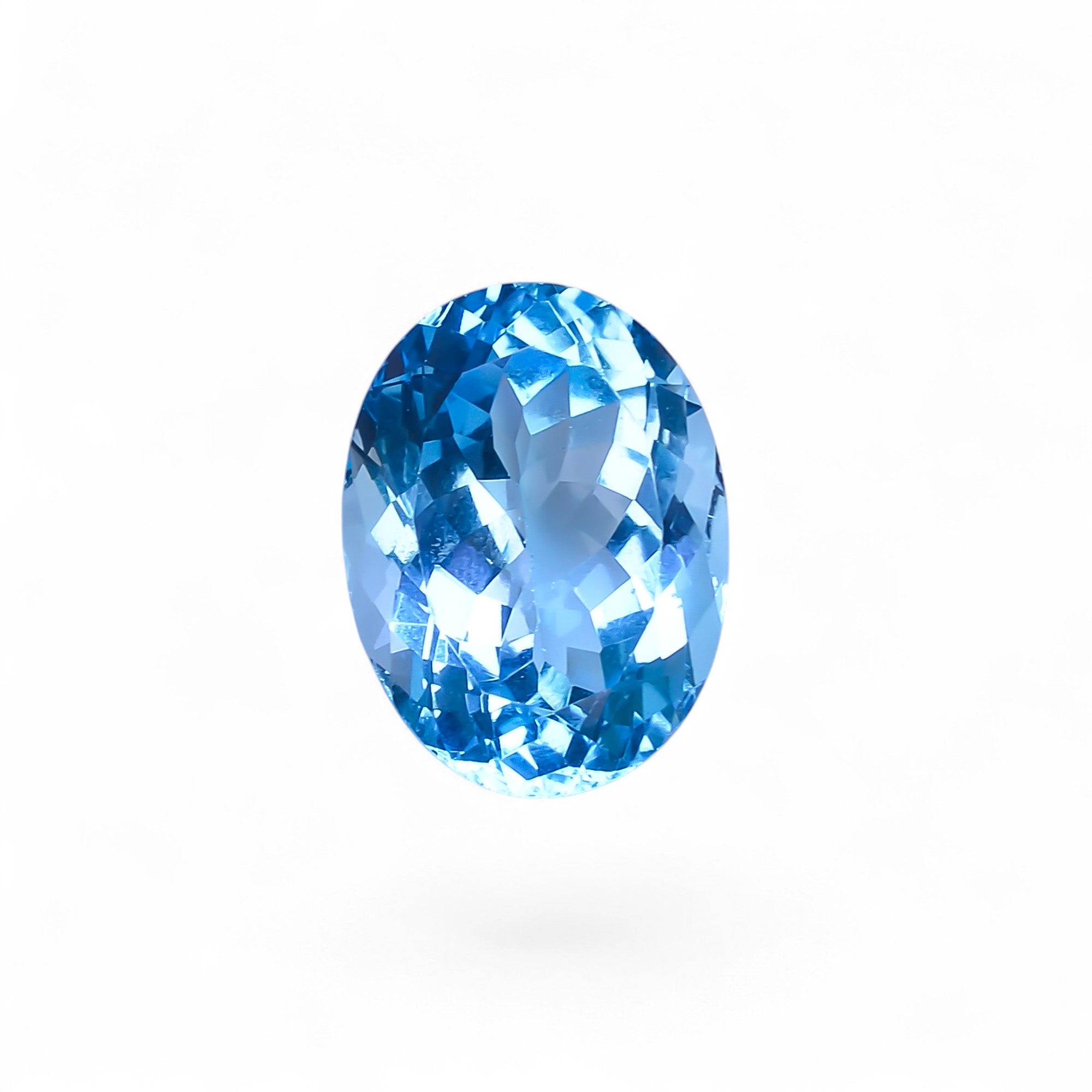 Natural Swiss Blue Topaz Oval Shape Cut Stone Loose Gemstone For Making Jewelry 14.5 Ct. 17X12X8 mm Y-10154
