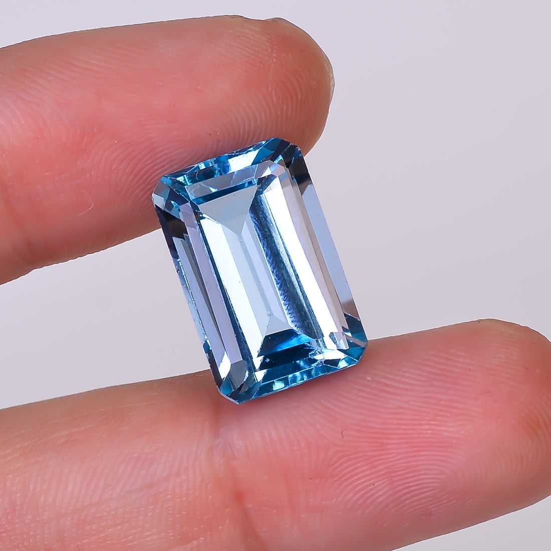 Natural Swiss Blue Topaz Radiant Shape Cut Stone Loose Gemstone For Making Jewelry 15 Ct. 17X11X8 mm Y-10156