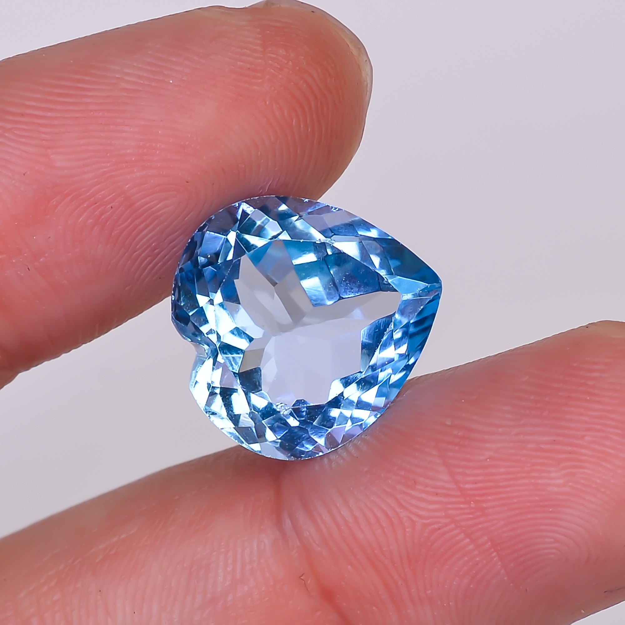 Natural Swiss Blue Topaz Heart Shape Cut Stone Loose Gemstone For Making Jewelry 11 Ct. 14X13X8 mm Y-10159