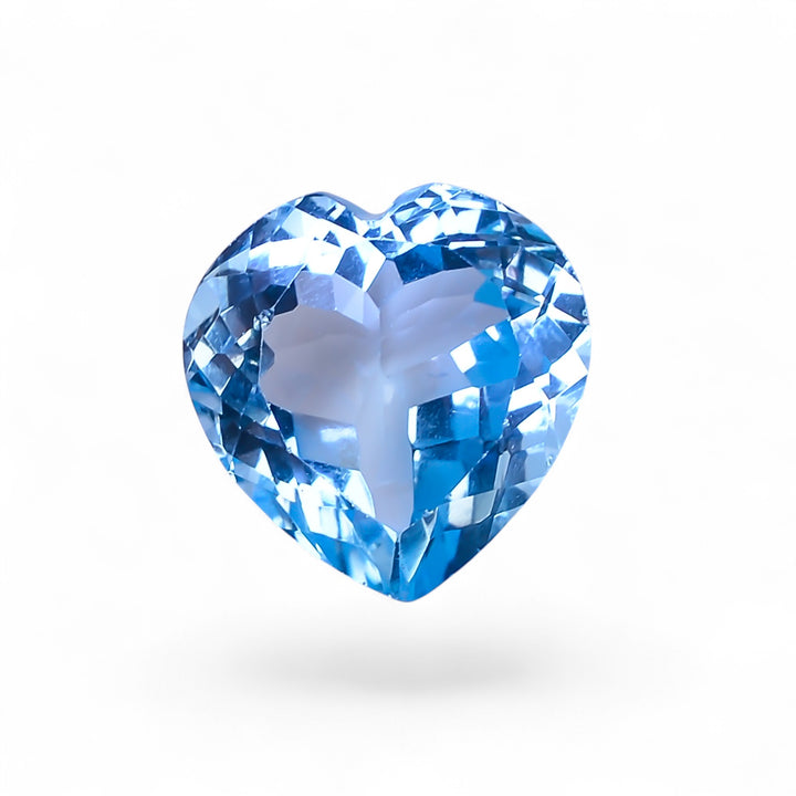 Natural Swiss Blue Topaz Heart Shape Cut Stone Loose Gemstone For Making Jewelry 11 Ct. 14X13X8 mm Y-10159