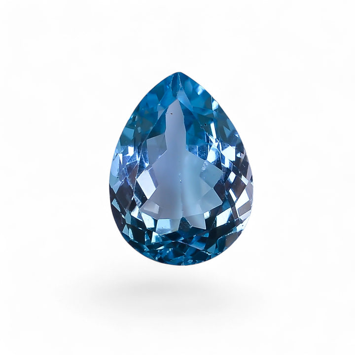 Natural Swiss Blue Topaz Pear Shape Cut Stone Loose Gemstone For Making Jewelry 11 Ct. 16X12X7 mm Y-10161