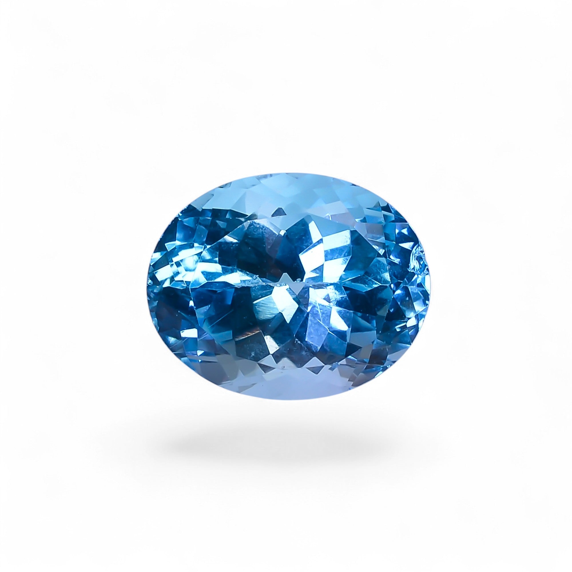 Natural Swiss Blue Topaz Oval Shape Cut Stone Loose Gemstone For Making Jewelry 15 Ct. 16X13X10 mm Y-10165