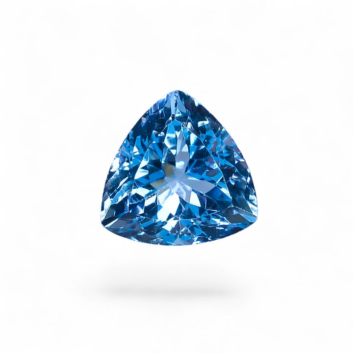 Natural Swiss Blue Topaz Trillion Shape Cut Stone Loose Gemstone For Making Jewelry 13 Ct. 14X14X9 mm Y-10169