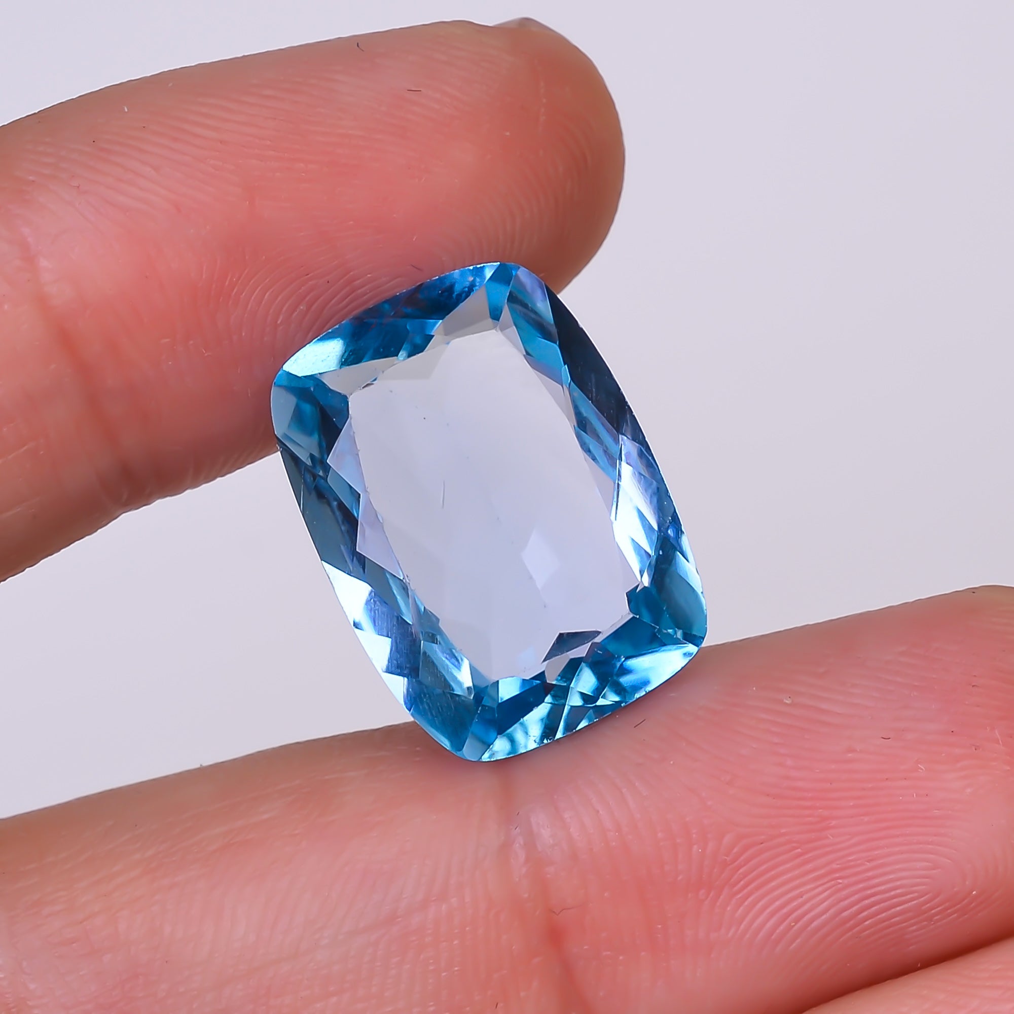 Natural Swiss Blue Topaz Radiant Shape Cut Stone Loose Gemstone For Making Jewelry 15 Ct. 18X13X7 mm Y-10172