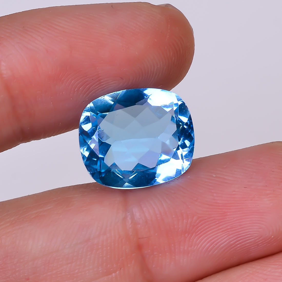 Natural Swiss Blue Topaz Radiant Shape Cut Stone Loose Gemstone For Making Jewelry 10 Ct. 14X12X6 mm Y-10173