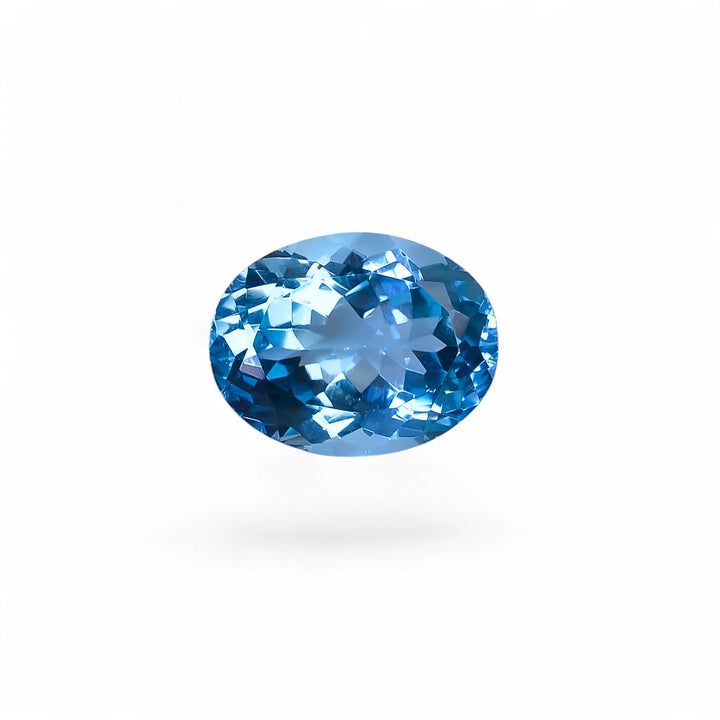 Natural Swiss Blue Topaz Oval Shape Cut Stone Loose Gemstone For Making Jewelry 16 Ct. 17X13X9 mm Y-10174
