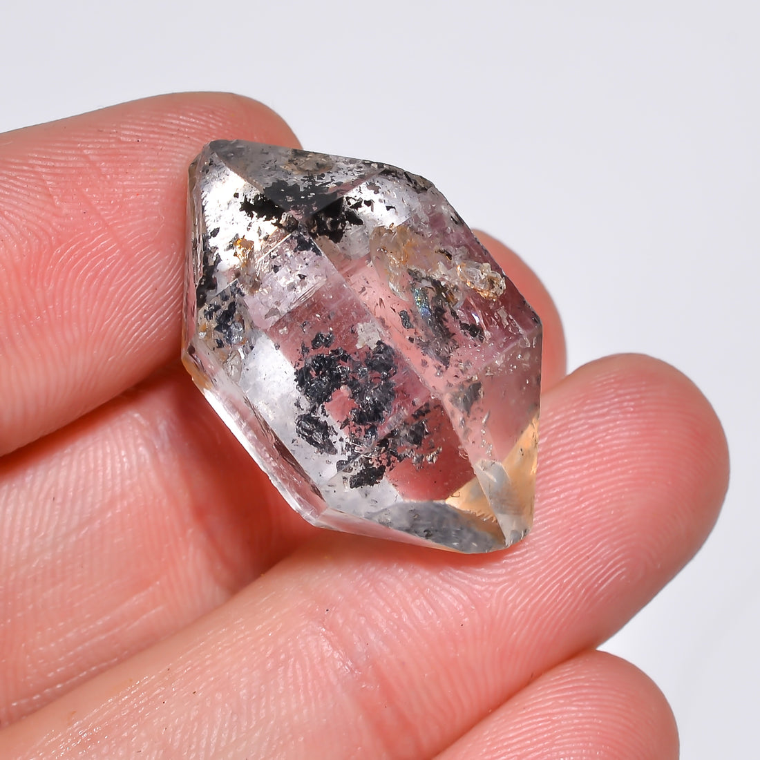 Natural Herkimer Diamond Fancy Shape Cut Stone Loose Gemstone For Making Jewelry 37 Ct. 26X16X13 mm Y-10177
