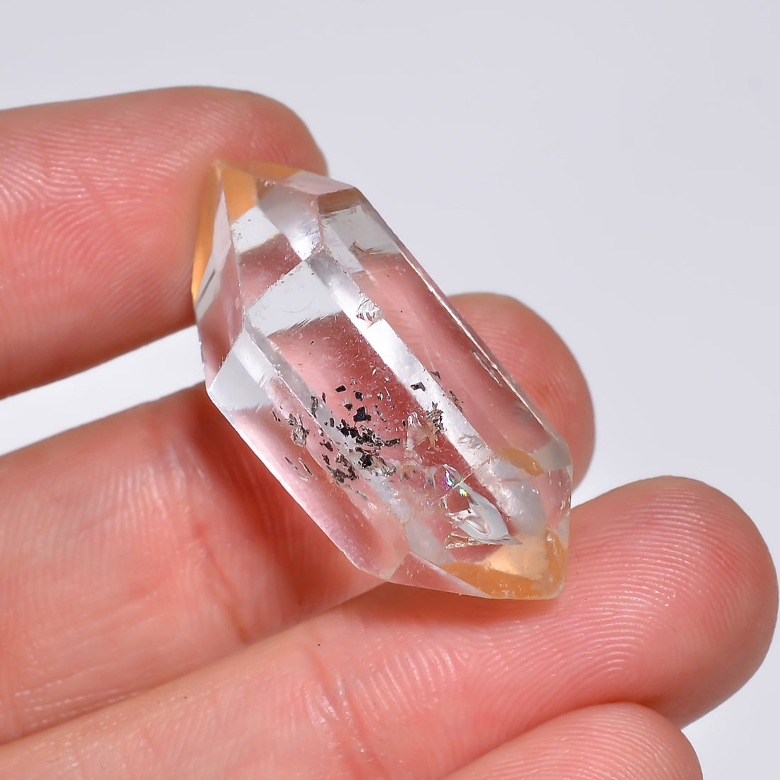 Natural Herkimer Diamond Fancy Shape Cut Stone Loose Gemstone For Making Jewelry 40 Ct. 32X15X12 mm Y-10179
