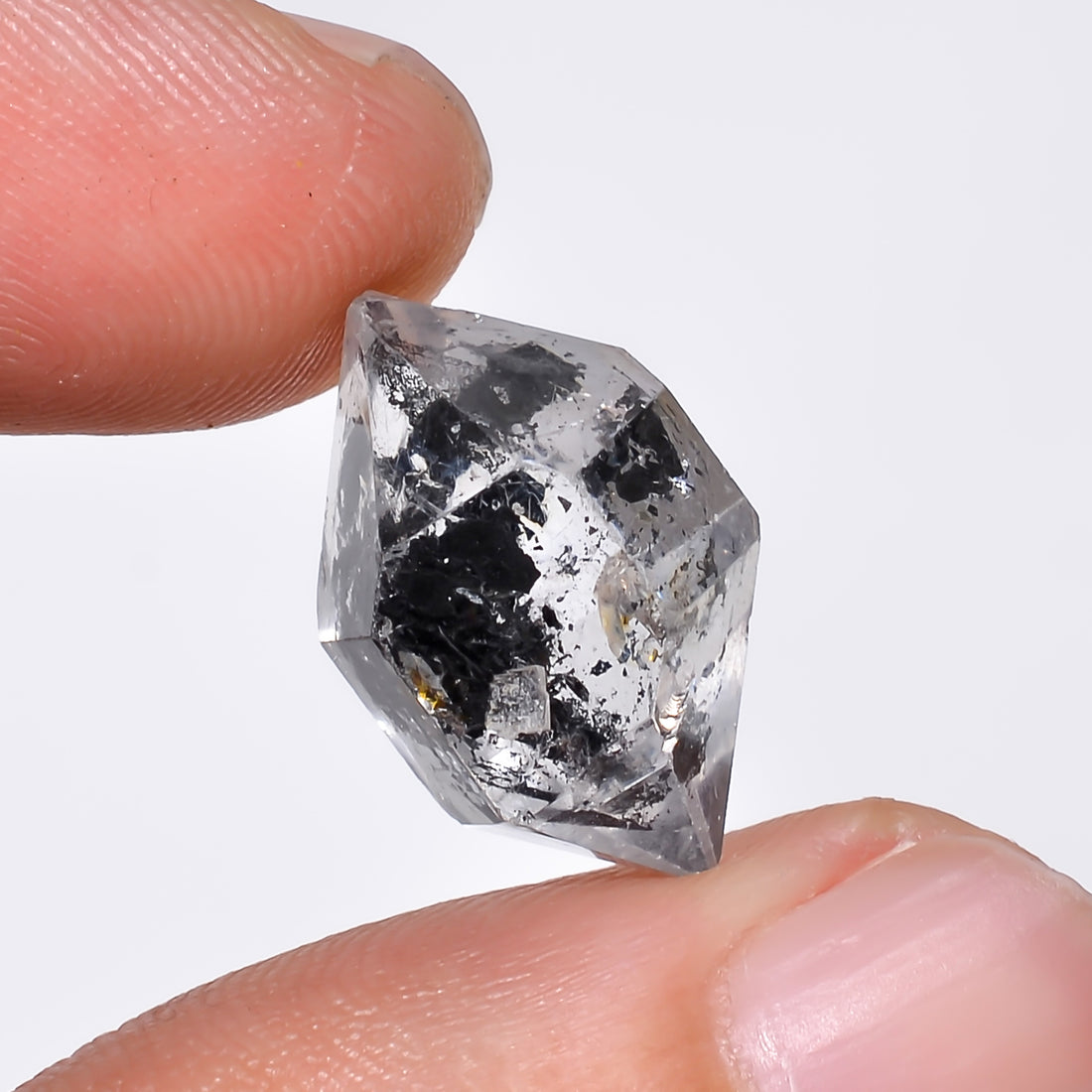 Natural Herkimer Diamond Fancy Shape Cut Stone Loose Gemstone For Making Jewelry 11 Ct. 17X11X9 mm Y-10183