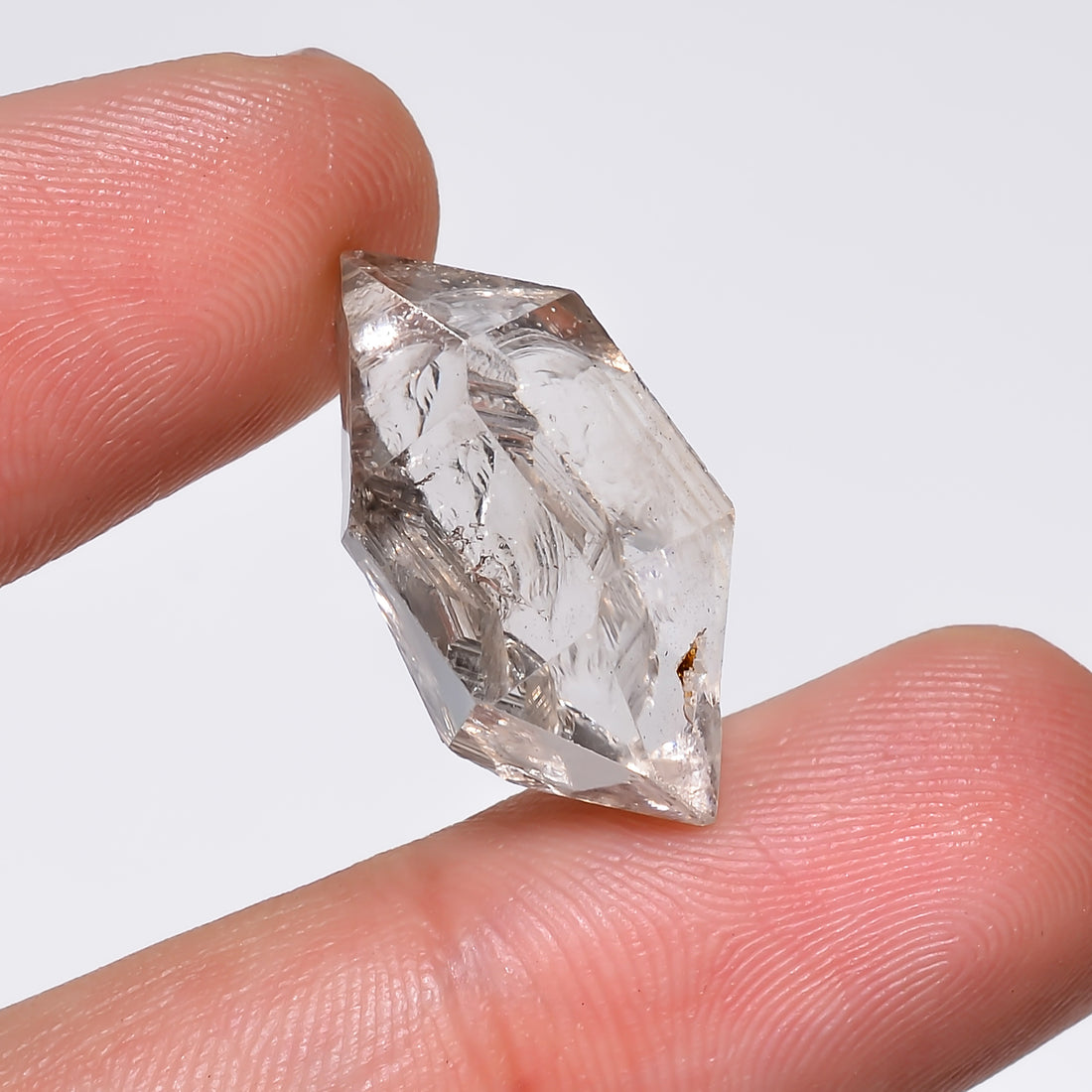 Natural Herkimer Diamond Fancy Shape Cut Stone Loose Gemstone For Making Jewelry 17.5 Ct. 22X13X9 mm Y-10188