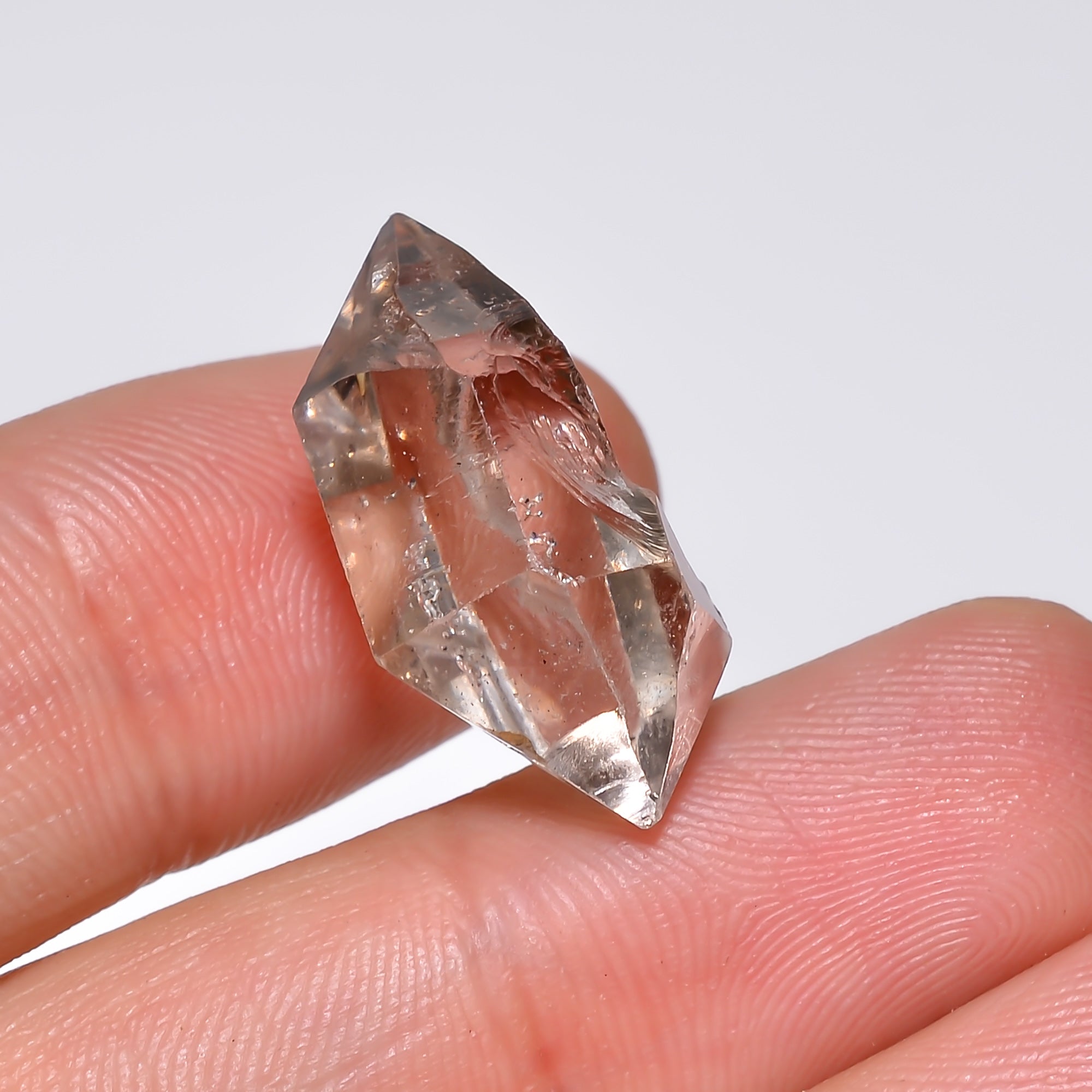 Natural Herkimer Diamond Fancy Shape Cut Stone Loose Gemstone For Making Jewelry 17.5 Ct. 22X13X9 mm Y-10188