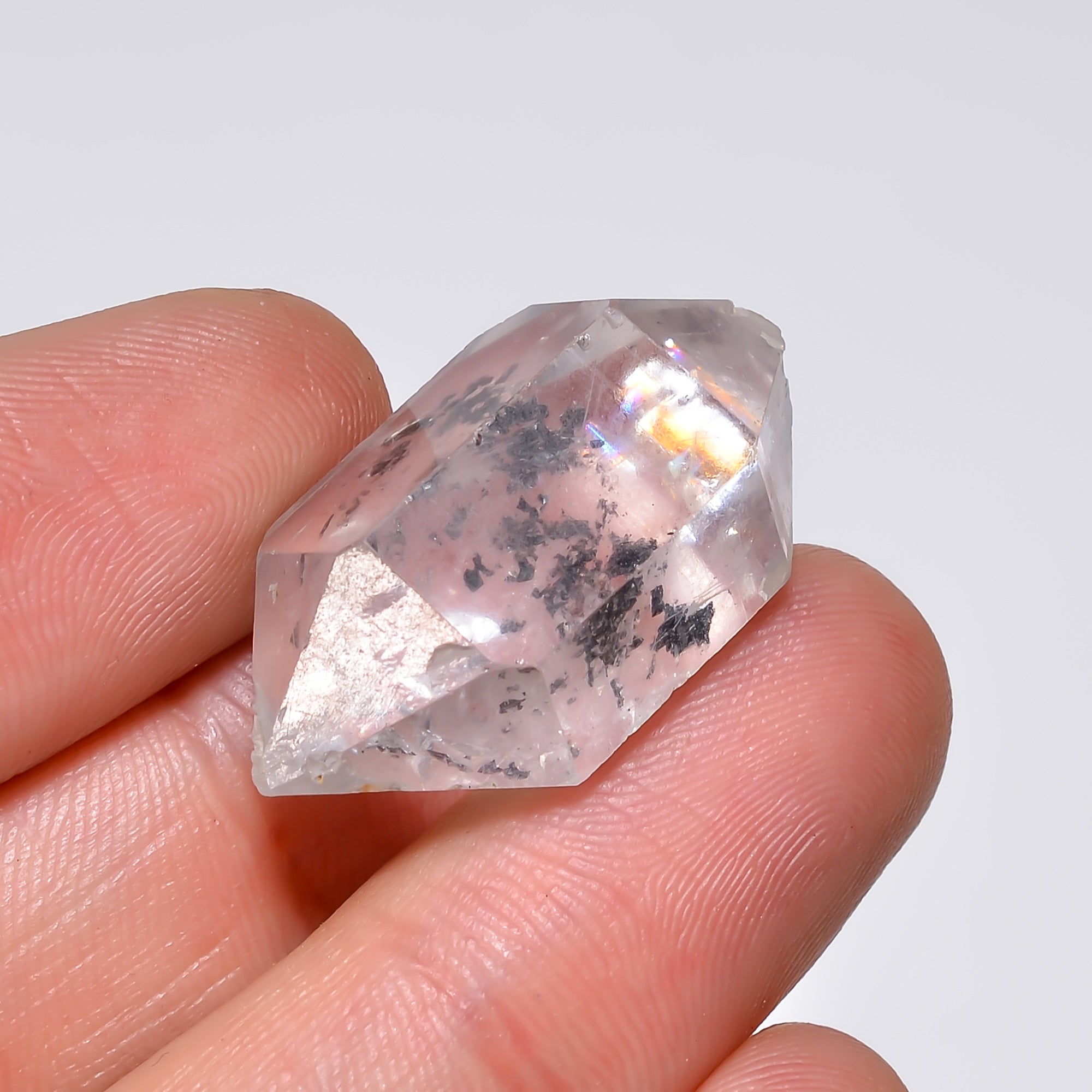Natural Herkimer Diamond Fancy Shape Cut Stone Loose Gemstone For Making Jewelry 35 Ct. 28X15X12 mm Y-10191