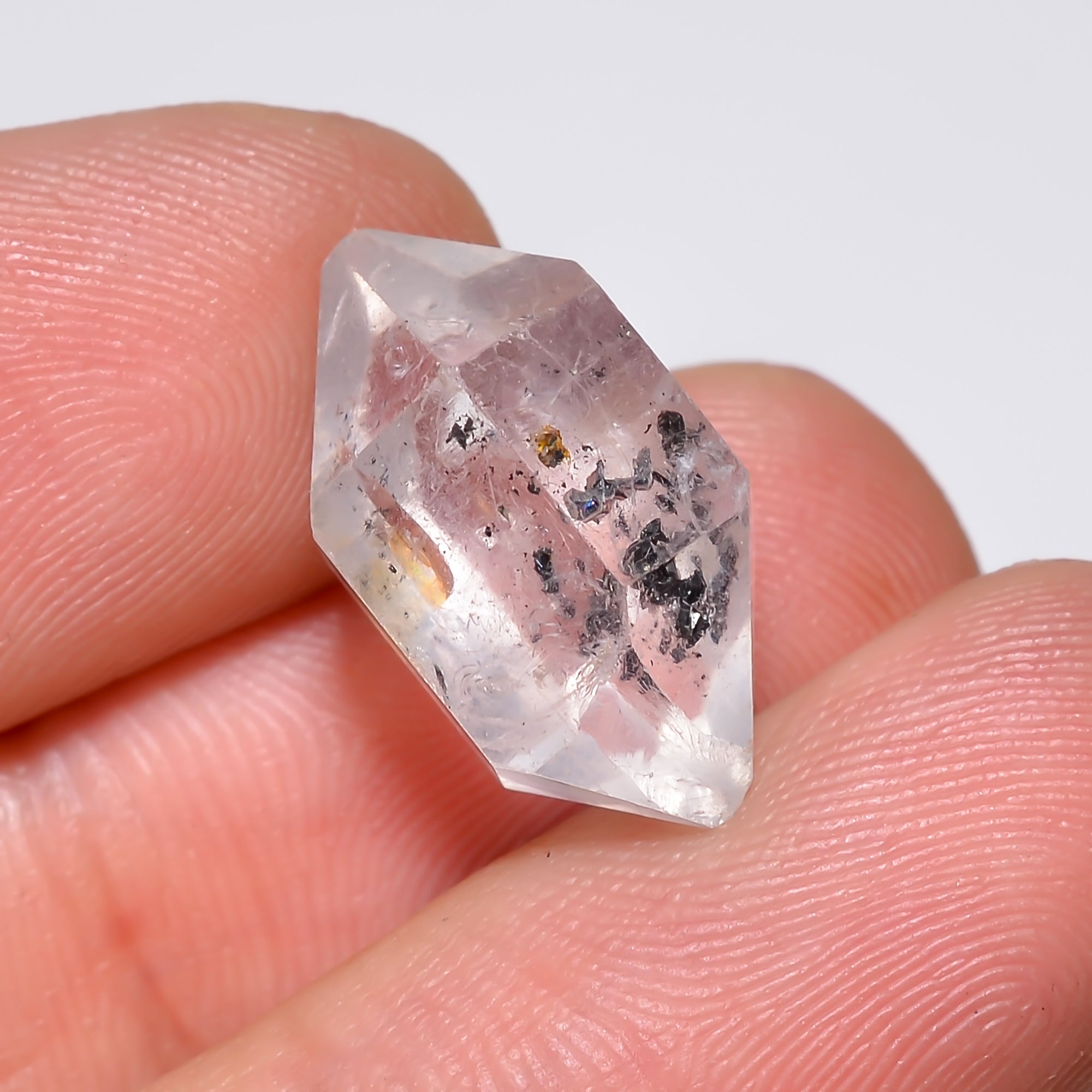 Natural Herkimer Diamond Fancy Shape Cut Stone Loose Gemstone For Making Jewelry 10.5 Ct. 17X9X8 mm Y-10193