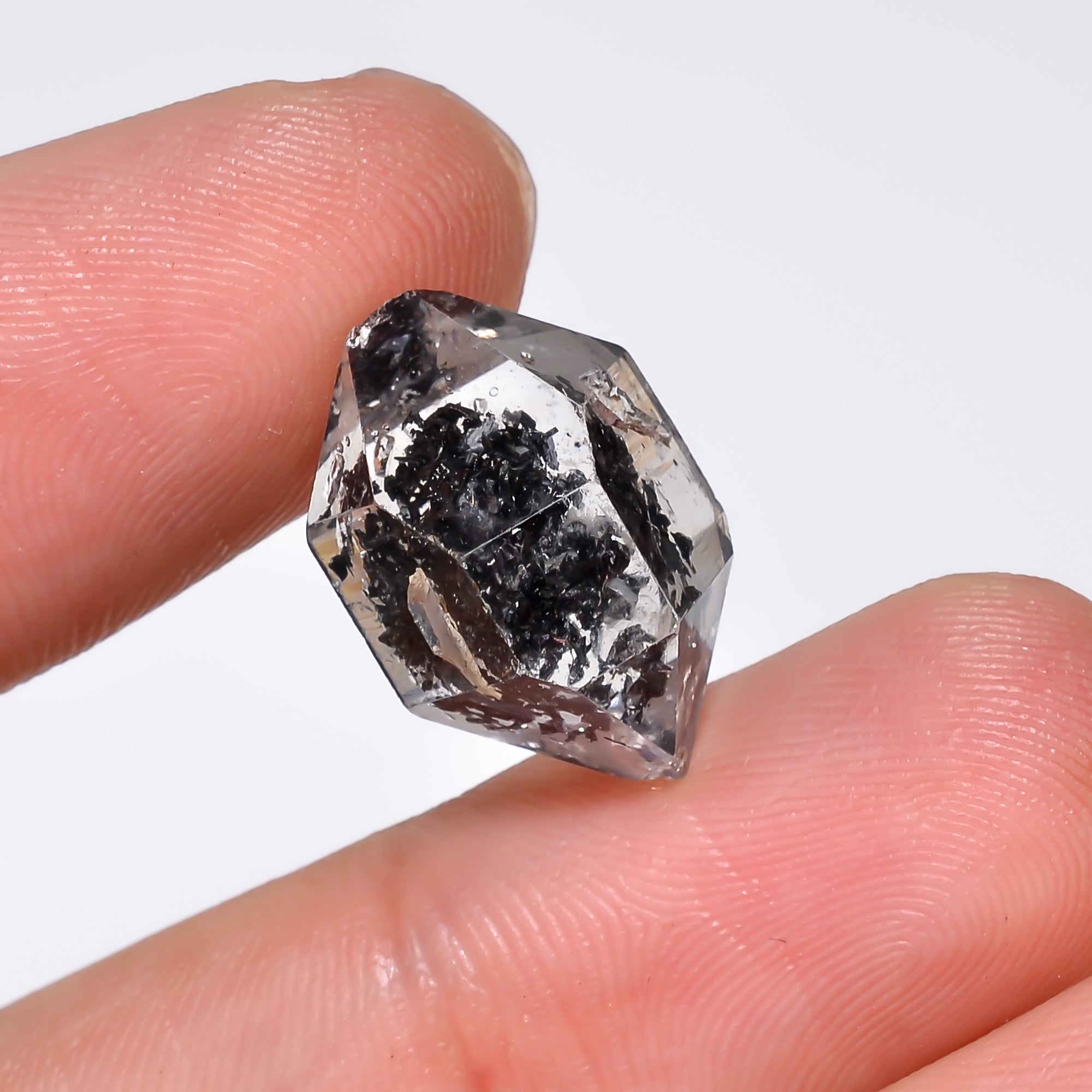 Natural Herkimer Diamond Fancy Shape Cut Stone Loose Gemstone For Making Jewelry 12.5 Ct. 17X11X10 mm Y-10194