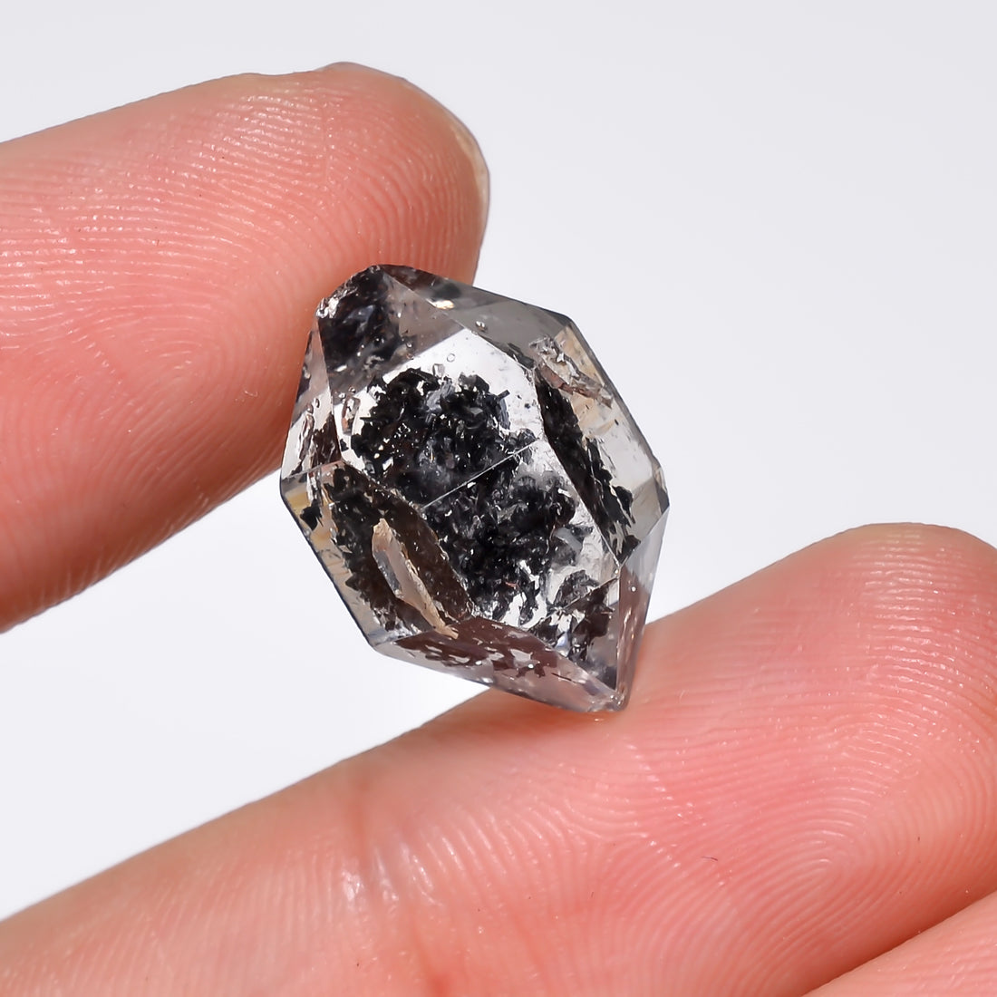 Natural Herkimer Diamond Fancy Shape Cut Stone Loose Gemstone For Making Jewelry 12.5 Ct. 17X11X10 mm Y-10194