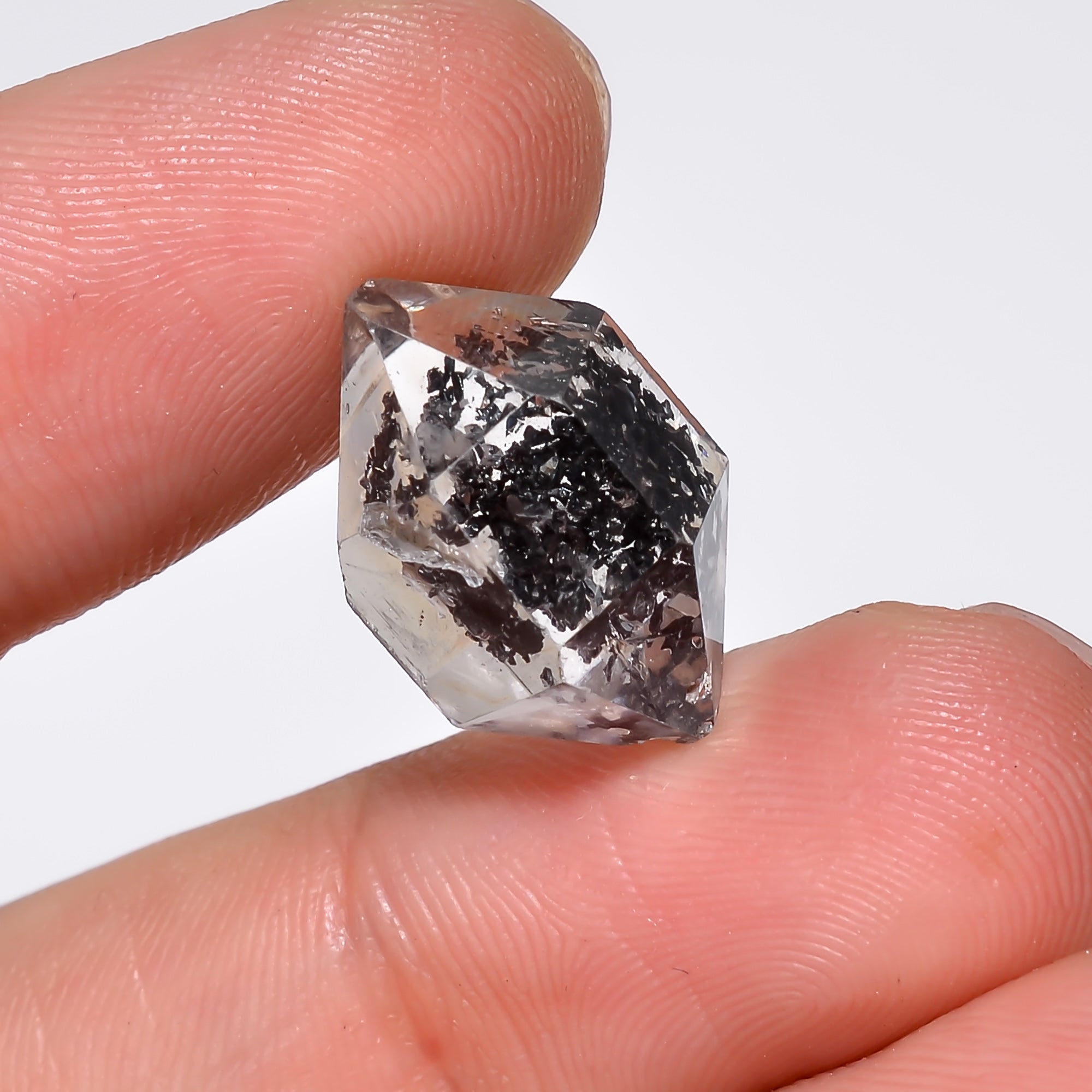 Natural Herkimer Diamond Fancy Shape Cut Stone Loose Gemstone For Making Jewelry 12.5 Ct. 17X11X10 mm Y-10194