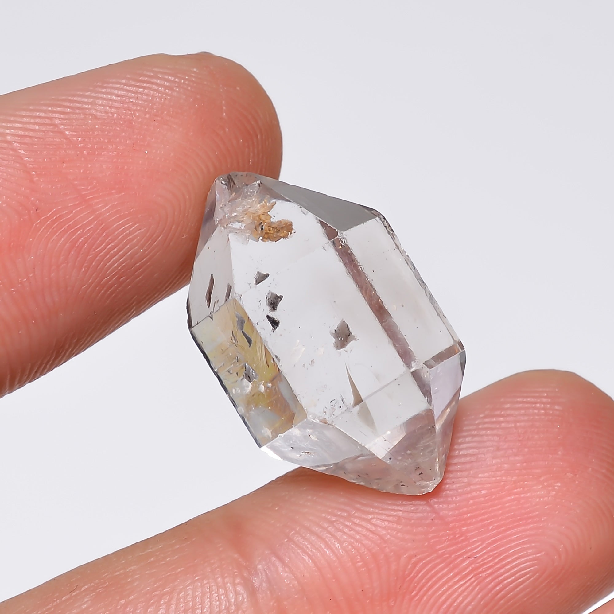 Natural Herkimer Diamond Fancy Shape Cut Stone Loose Gemstone For Making Jewelry 18 Ct. 21X12X10 mm Y-10196