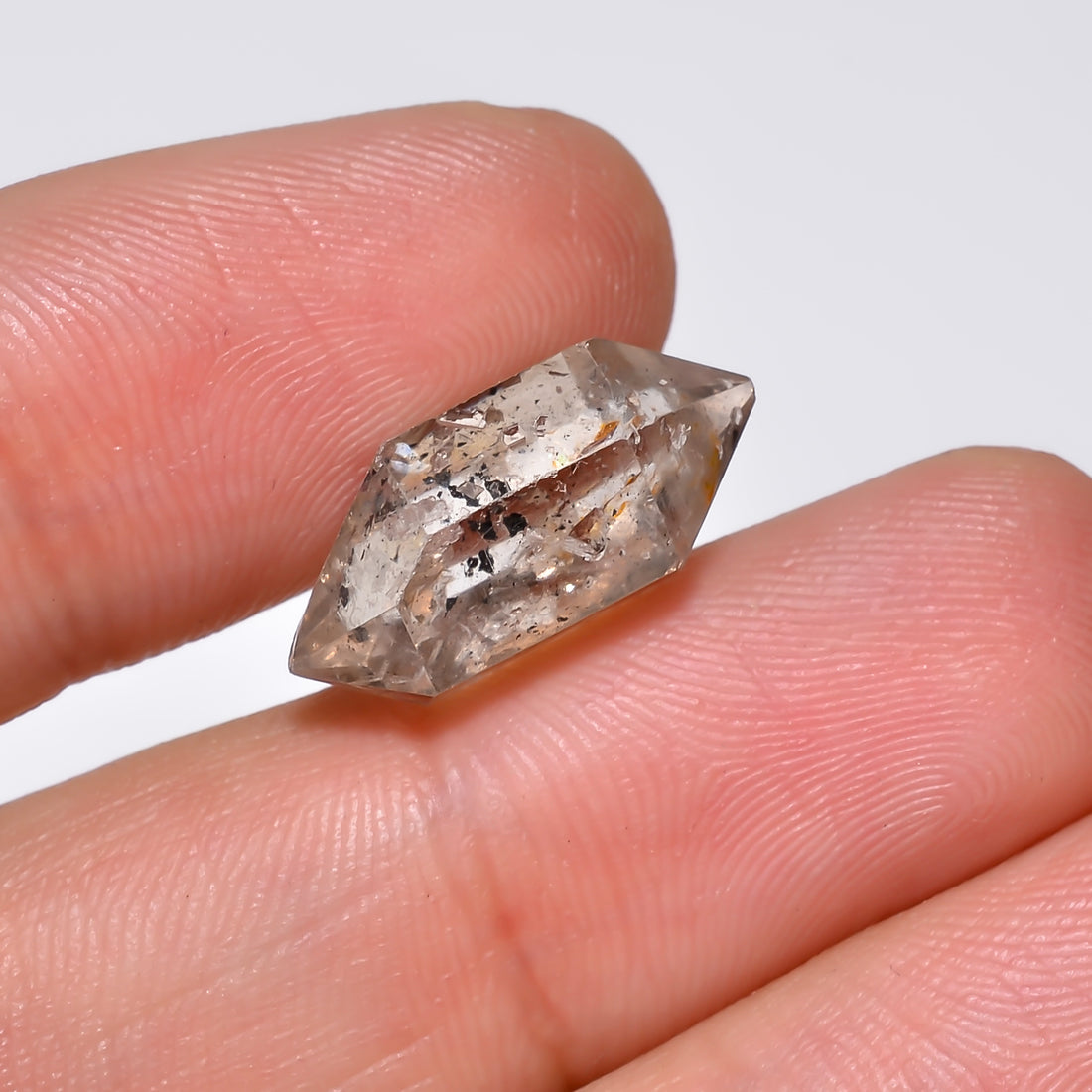 Natural Herkimer Diamond Fancy Shape Cut Stone Loose Gemstone For Making Jewelry 8 Ct. 17X9X8 mm Y-10199