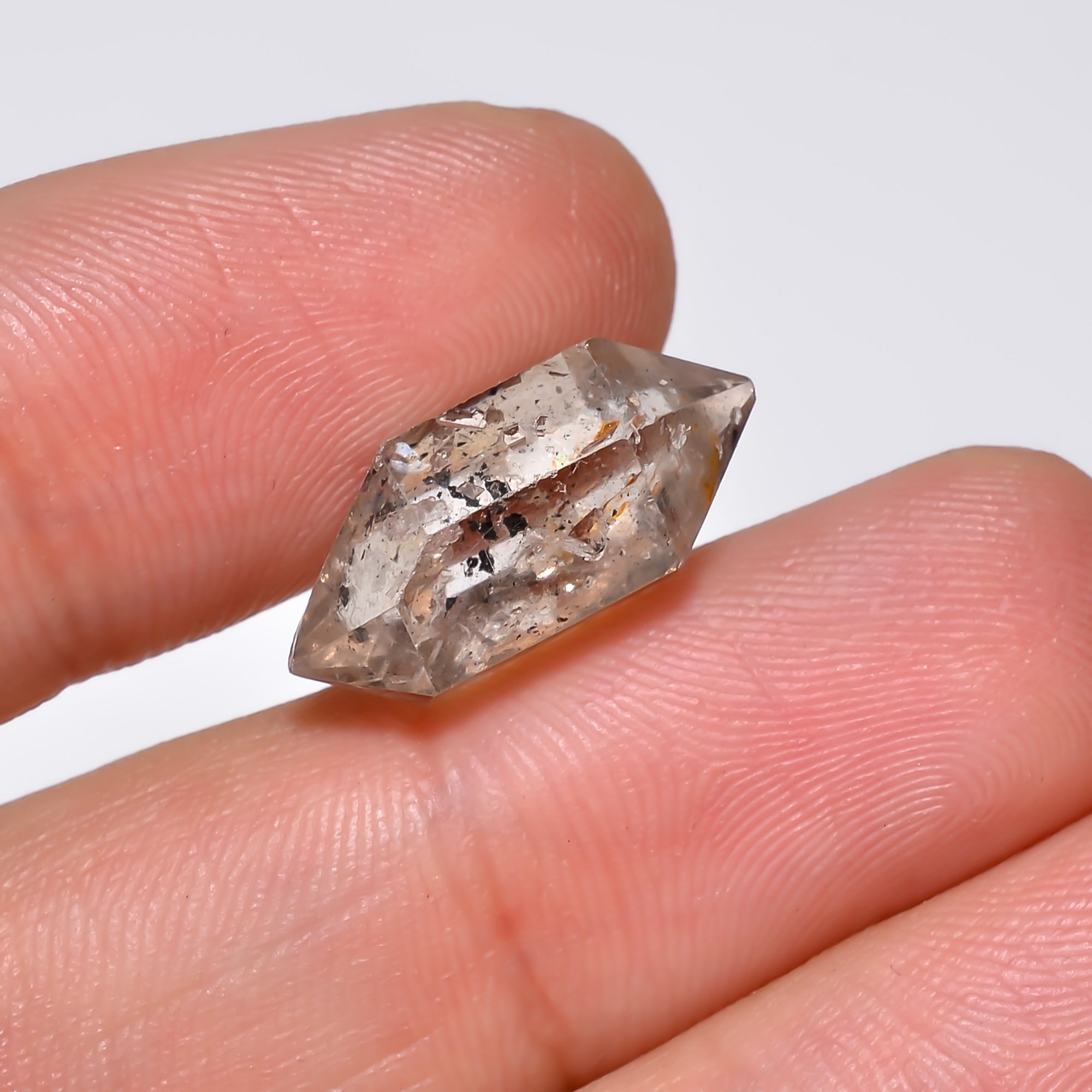 Natural Herkimer Diamond Fancy Shape Cut Stone Loose Gemstone For Making Jewelry 8 Ct. 17X9X8 mm Y-10199