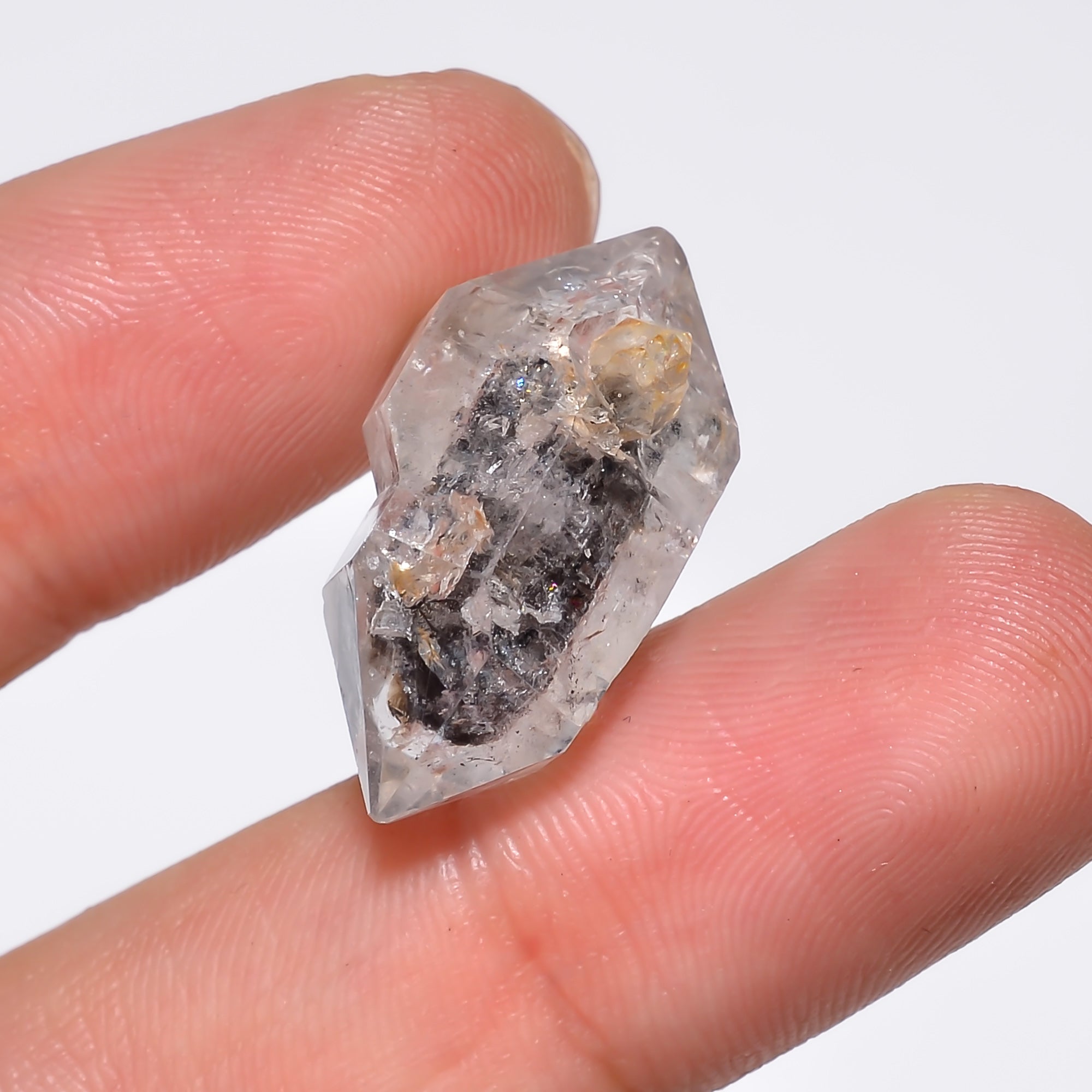 Natural Herkimer Diamond Fancy Shape Cut Stone Loose Gemstone For Making Jewelry 20.5 Ct. 24X11X10 mm Y-10204