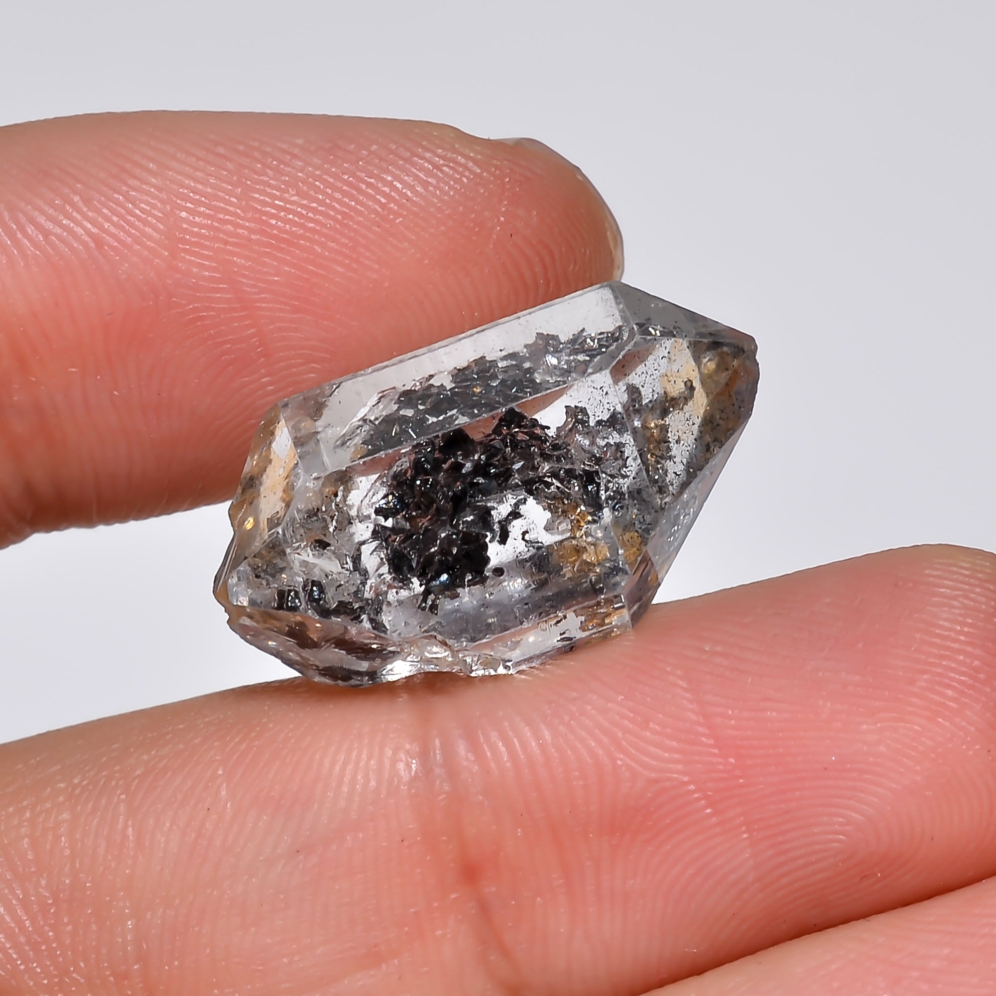 Natural Herkimer Diamond Fancy Shape Cut Stone Loose Gemstone For Making Jewelry 19 Ct. 22X12X10 mm Y-10216