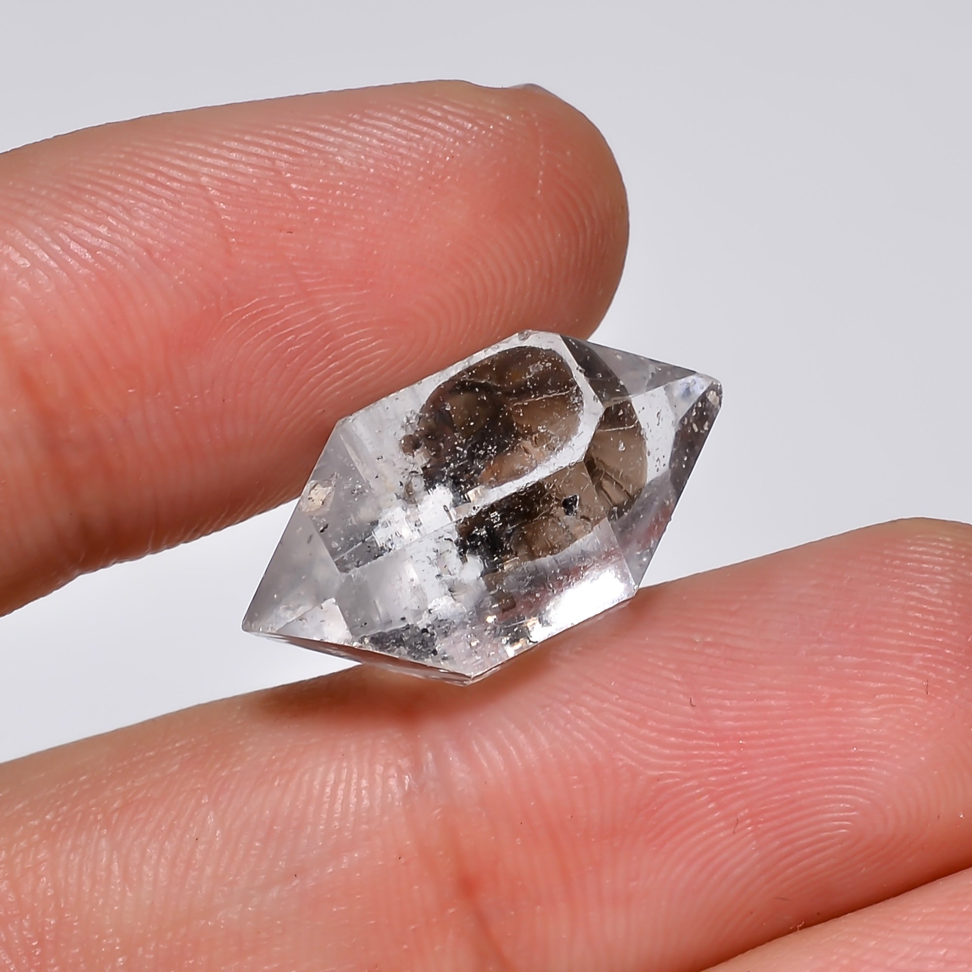 Natural Herkimer Diamond Fancy Shape Cut Stone Loose Gemstone For Making Jewelry 13 Ct. 19X10X9 mm Y-10223