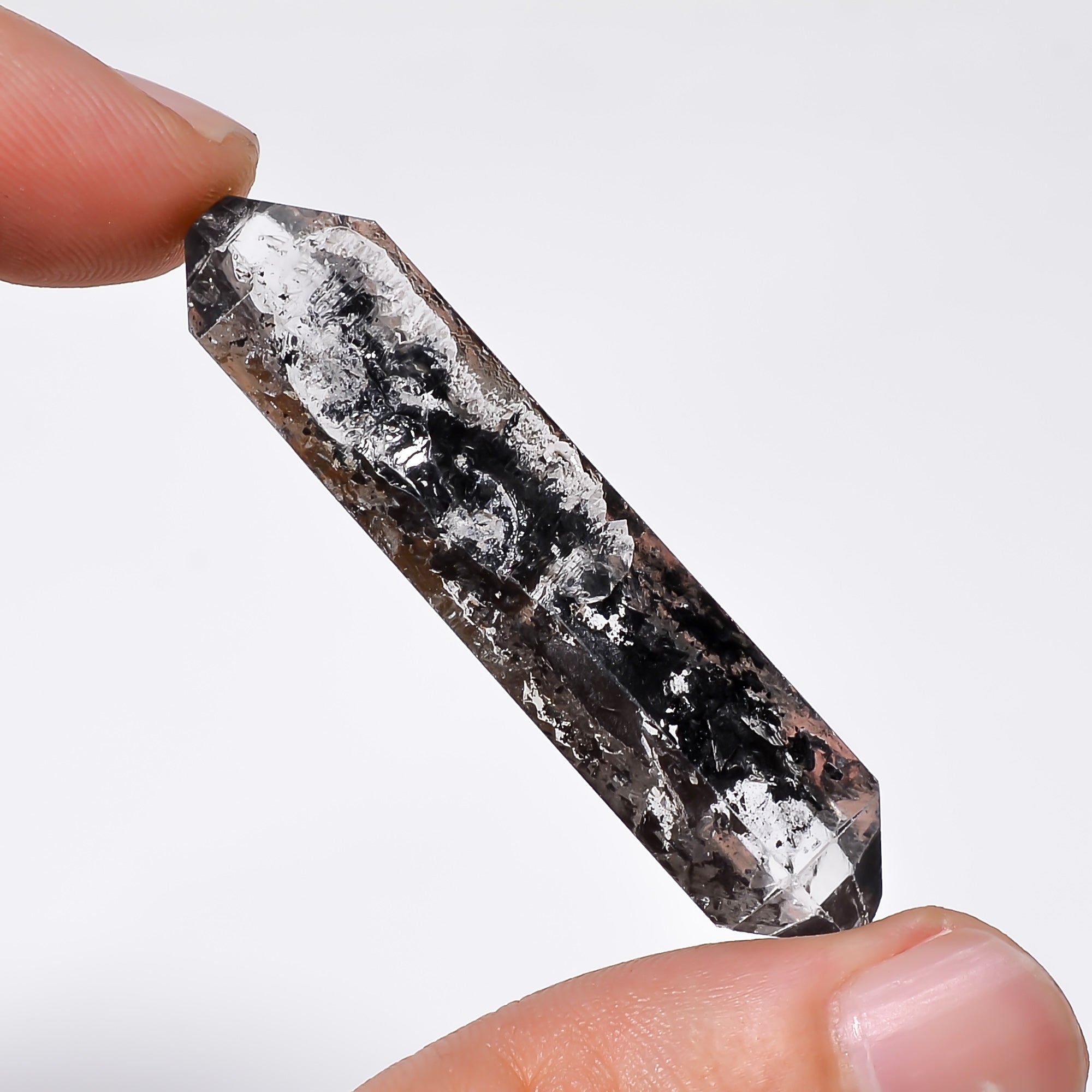 Natural Herkimer Diamond Fancy Shape Cut Stone Loose Gemstone For Making Jewelry 34 Ct. 47X11X8 mm Y-10235
