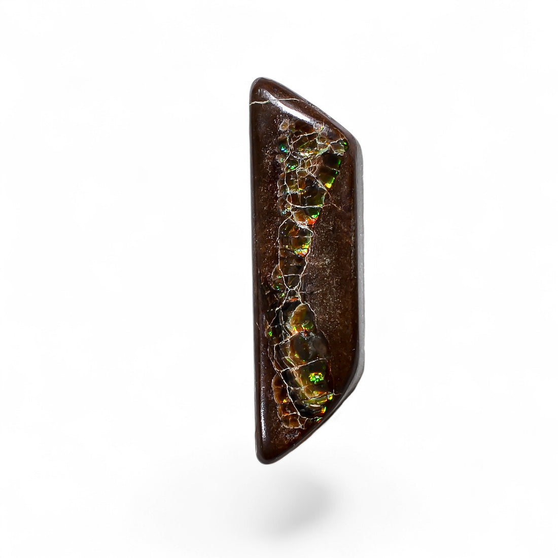 Natural Ammolite Fancy Shape Cabochon Loose Gemstone For Making Jewelry 8 Ct. 25X7X3 mm Y-10237